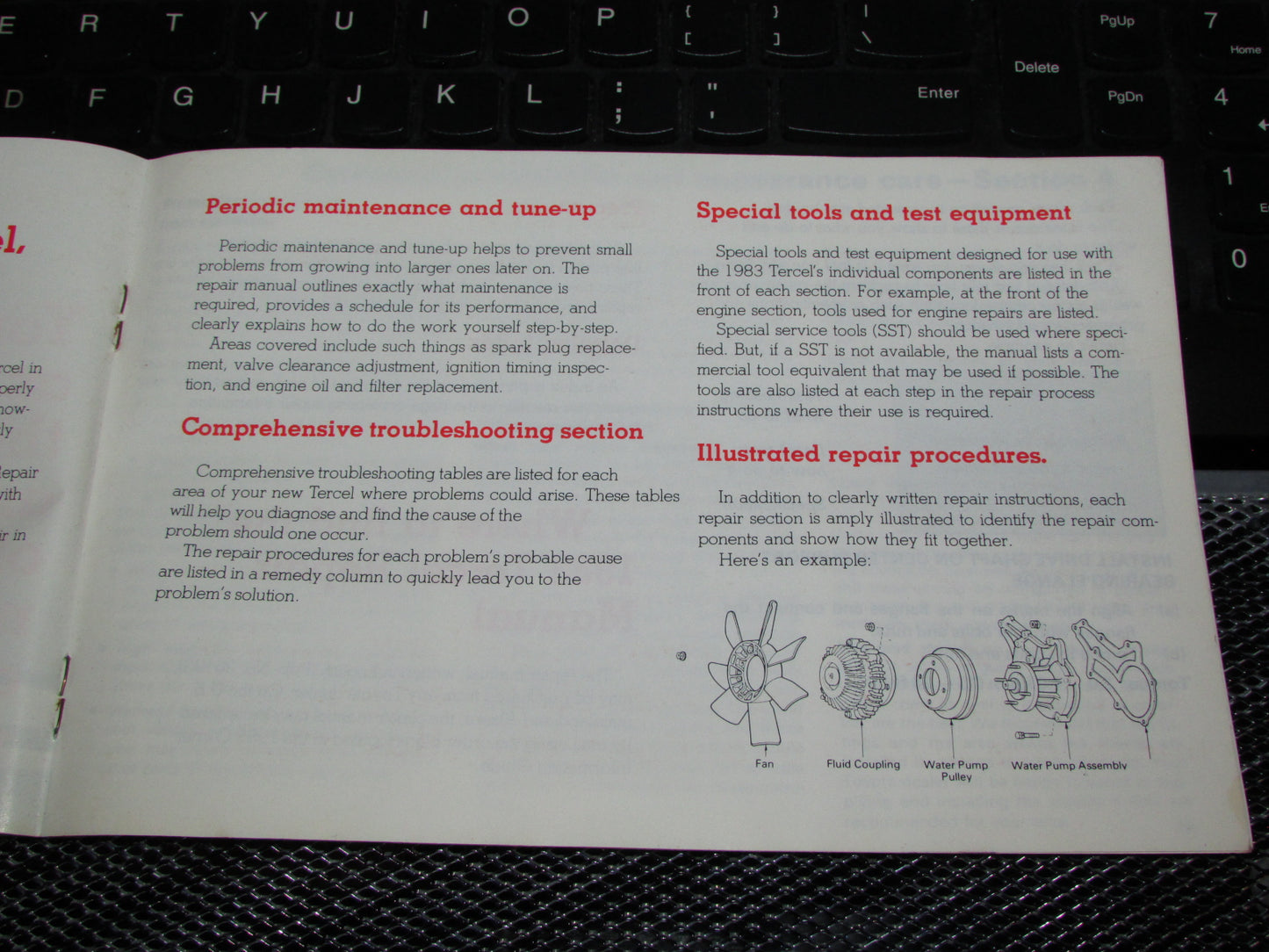 Toyota Tercel (1983) Owners Manual