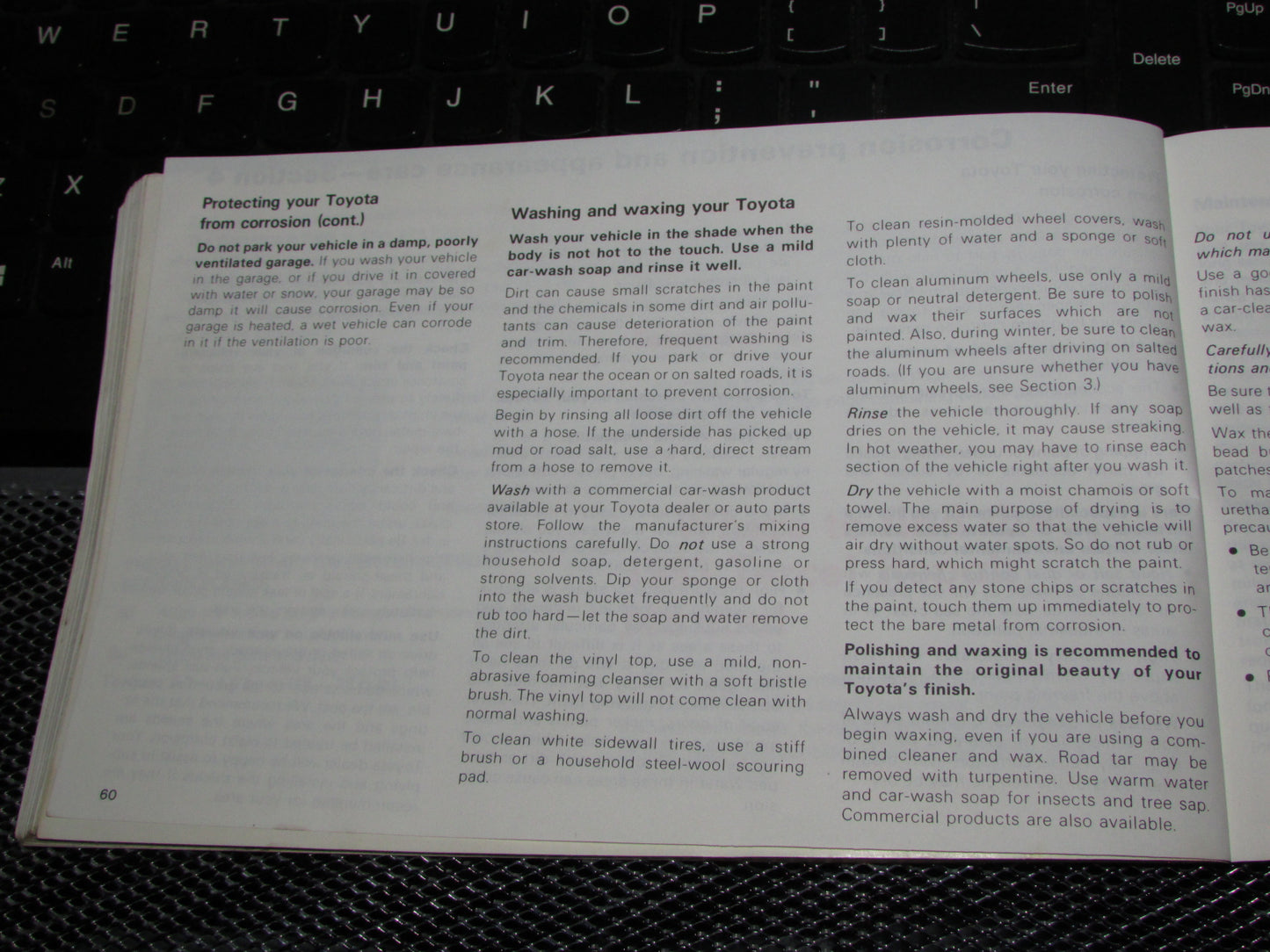 Toyota Tercel (1983) Owners Manual