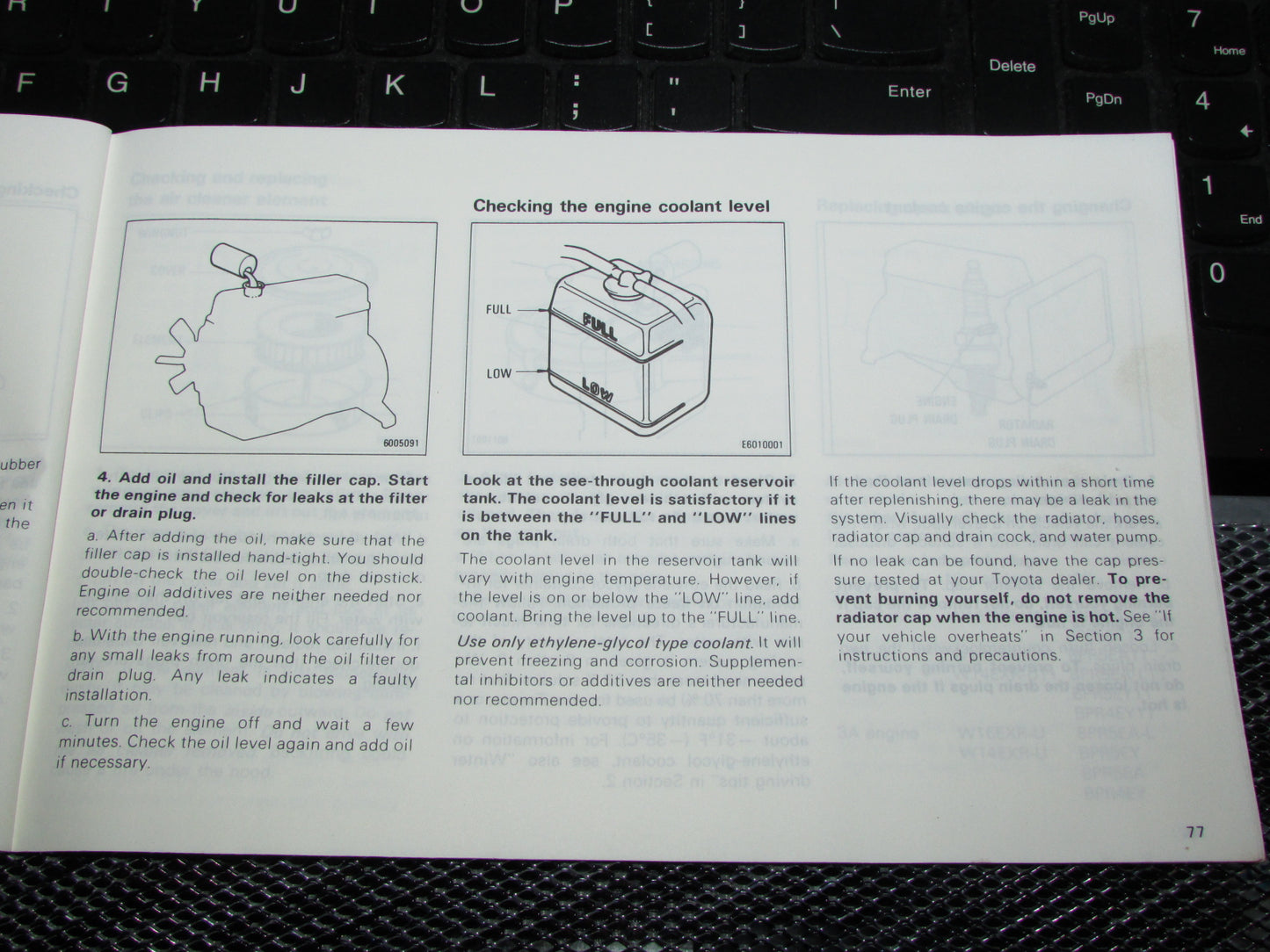 Toyota Tercel (1983) Owners Manual