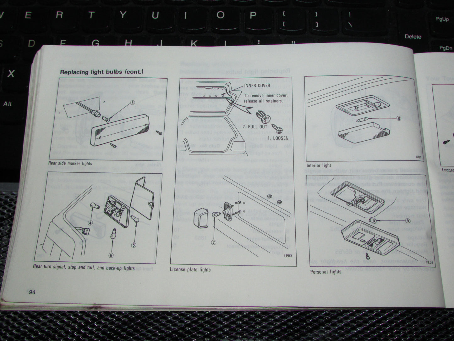 Toyota Tercel (1983) Owners Manual