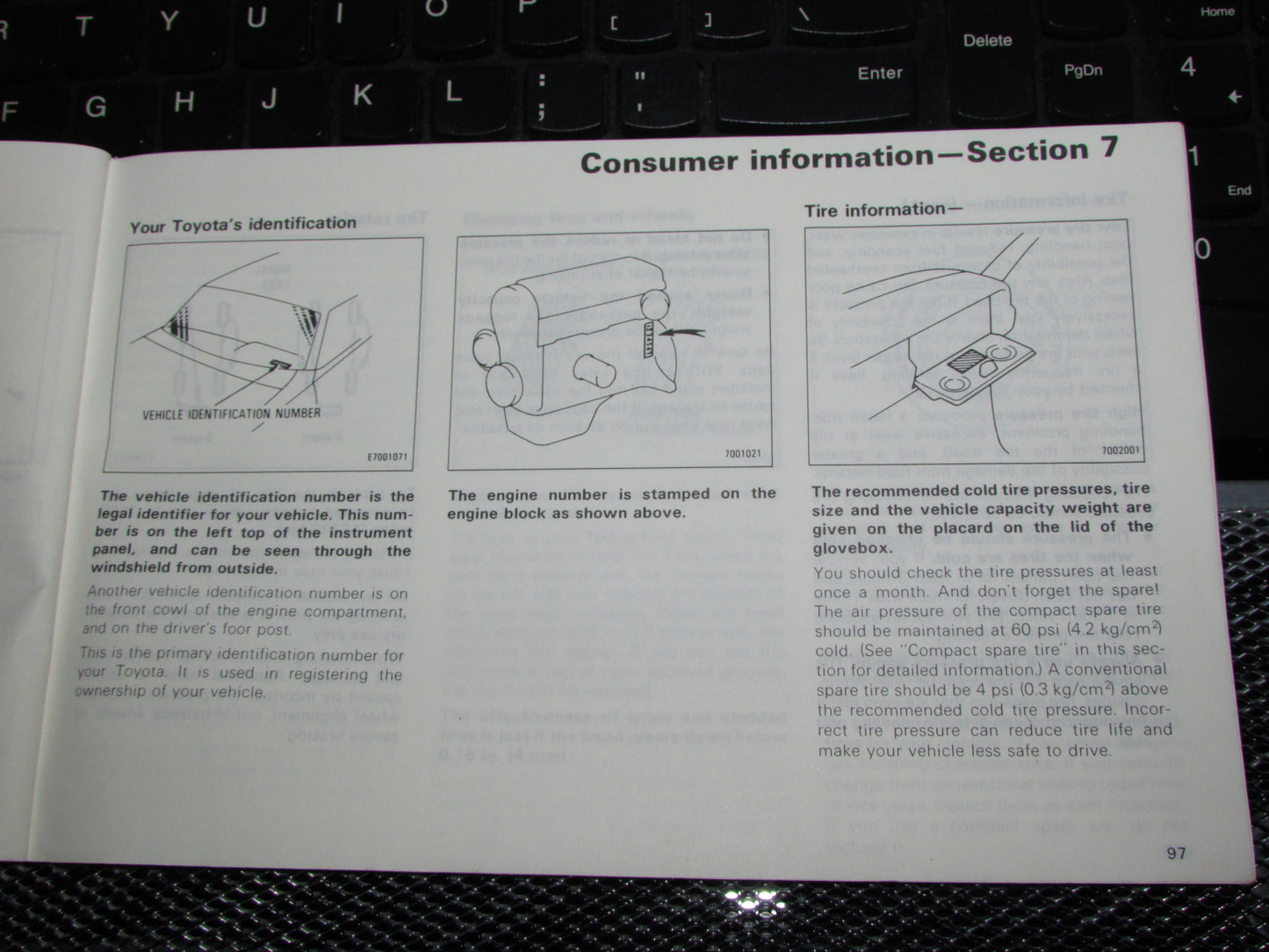 Toyota Tercel (1983) Owners Manual
