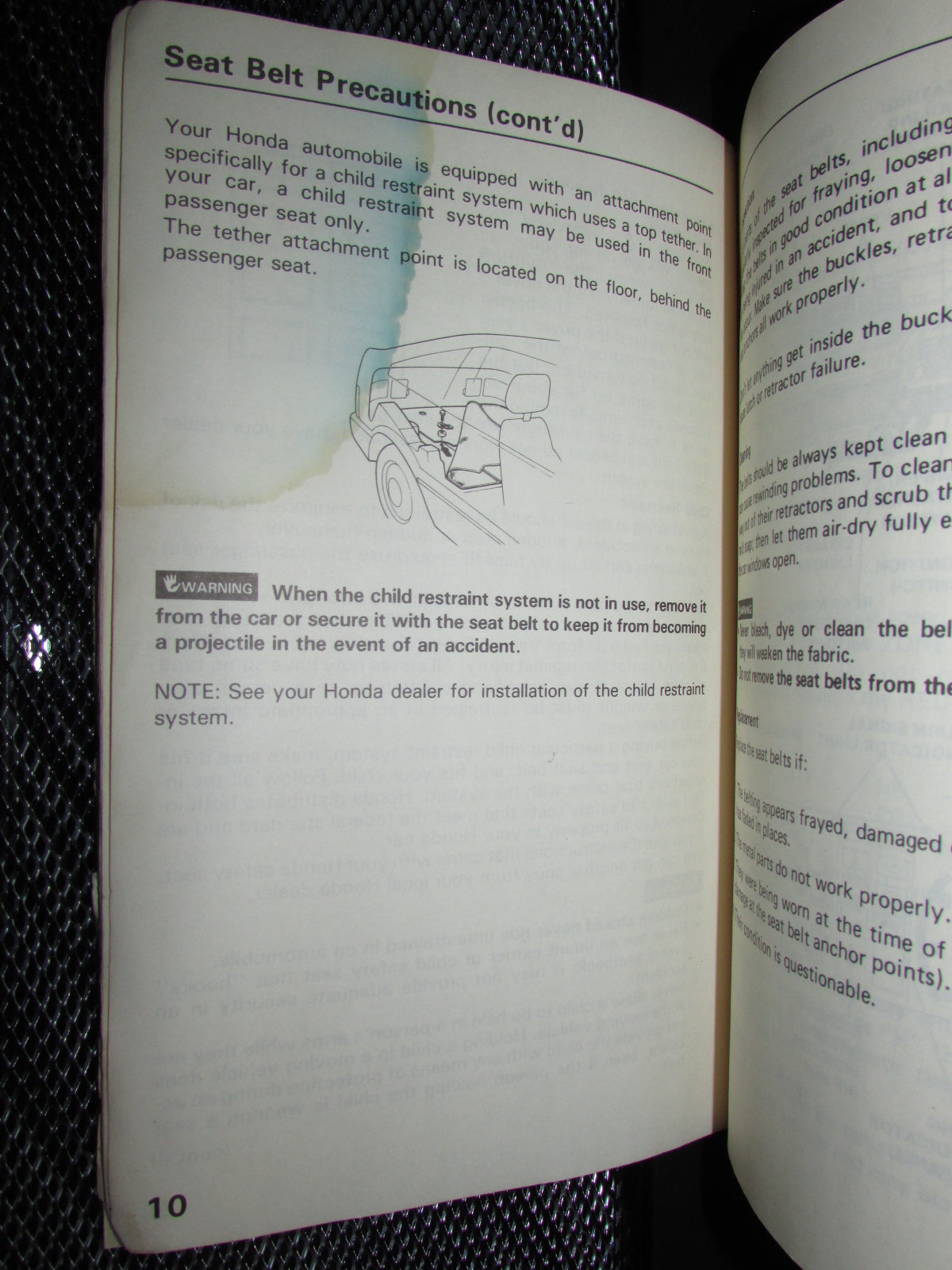 Honda Civic (1986) Owners Manual