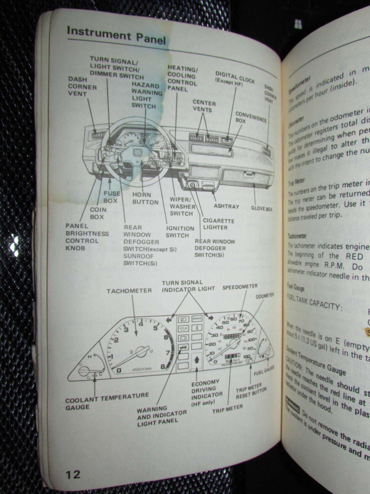 Honda Civic (1986) Owners Manual