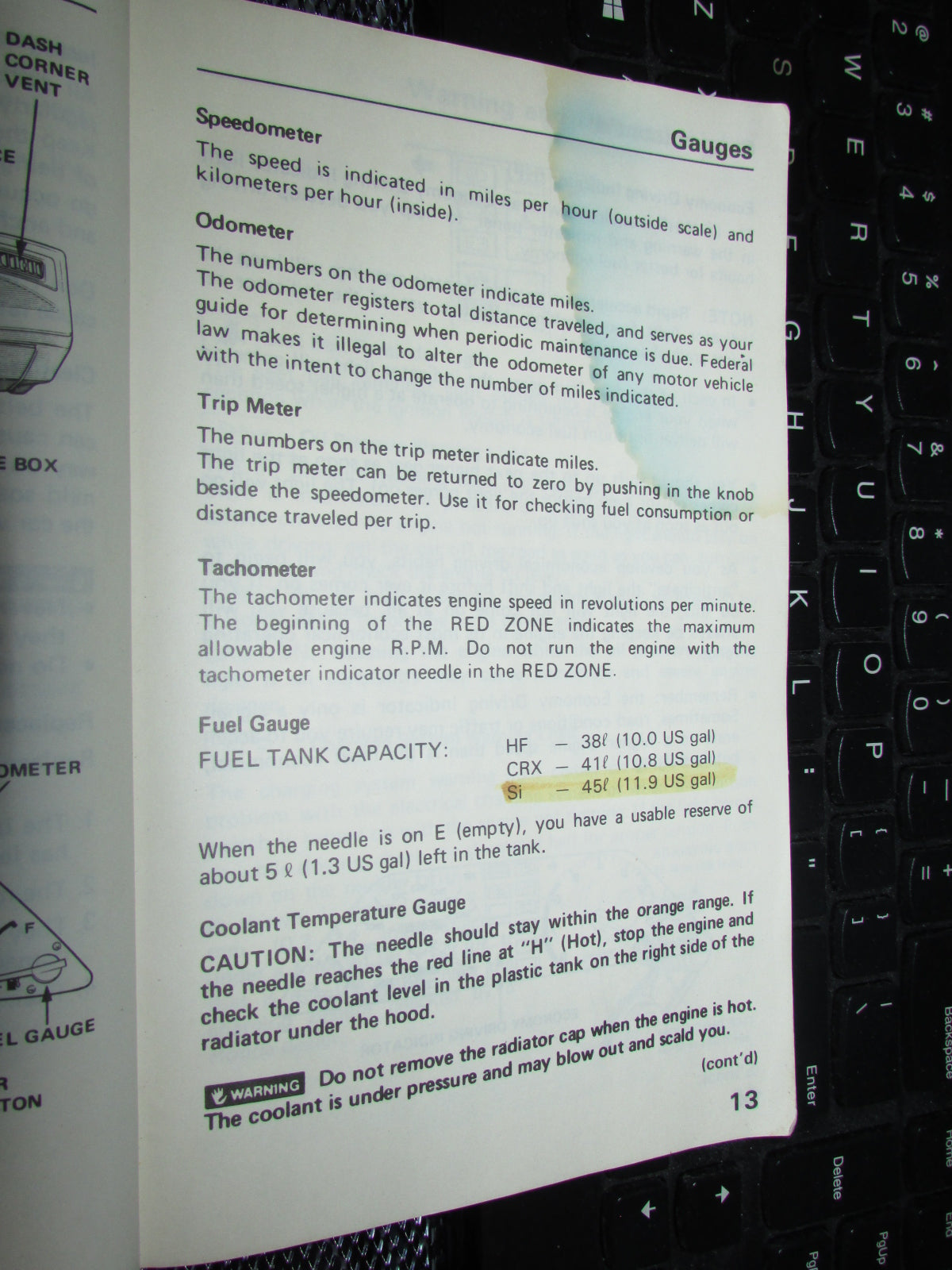 Honda Civic (1986) Owners Manual