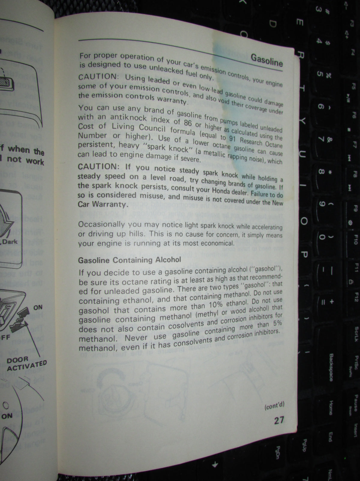 Honda Civic (1986) Owners Manual