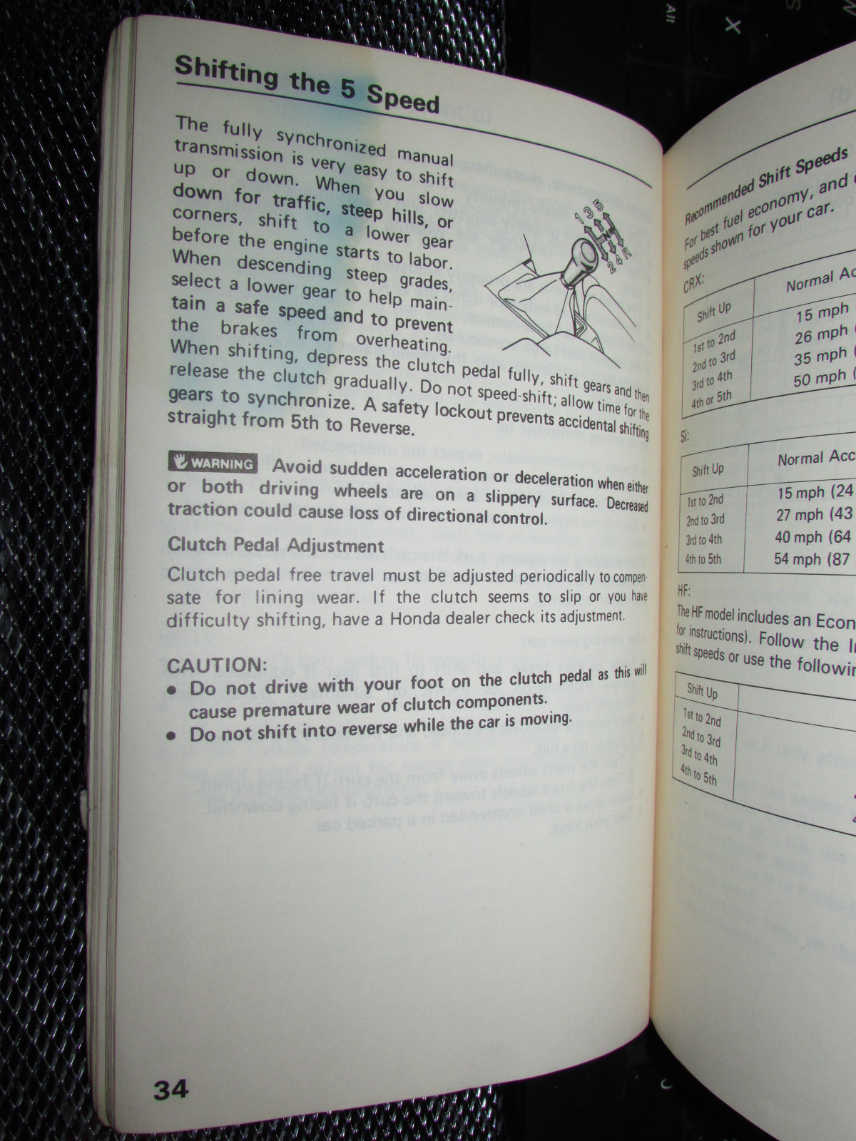 Honda Civic (1986) Owners Manual