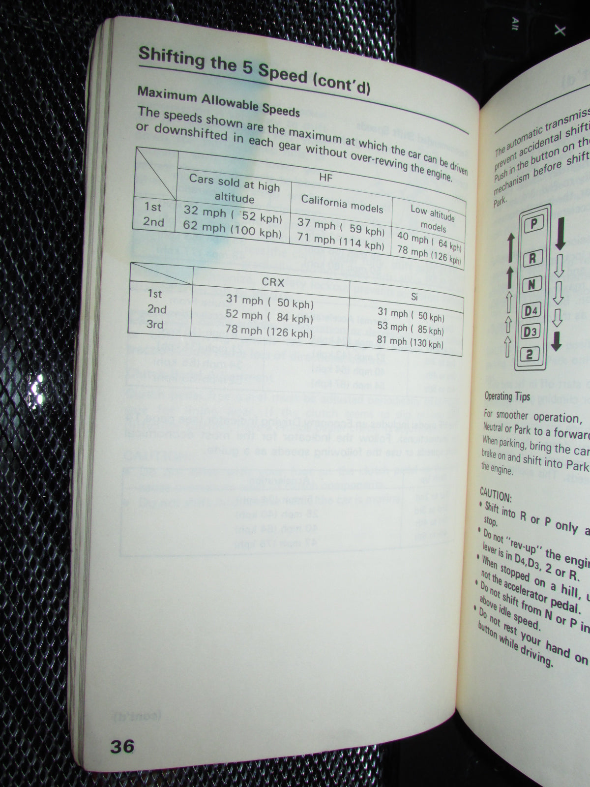 Honda Civic (1986) Owners Manual