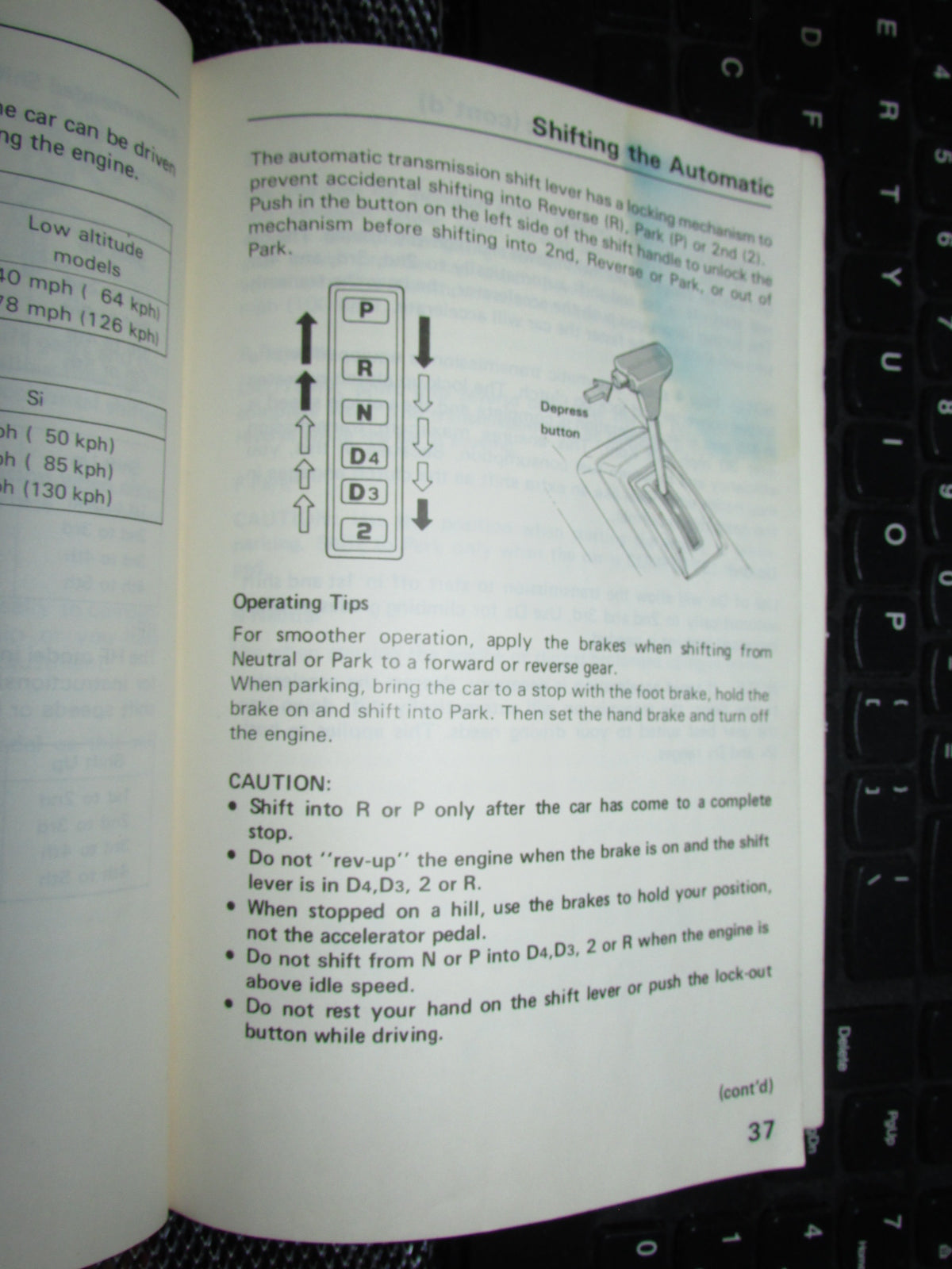 Honda Civic (1986) Owners Manual