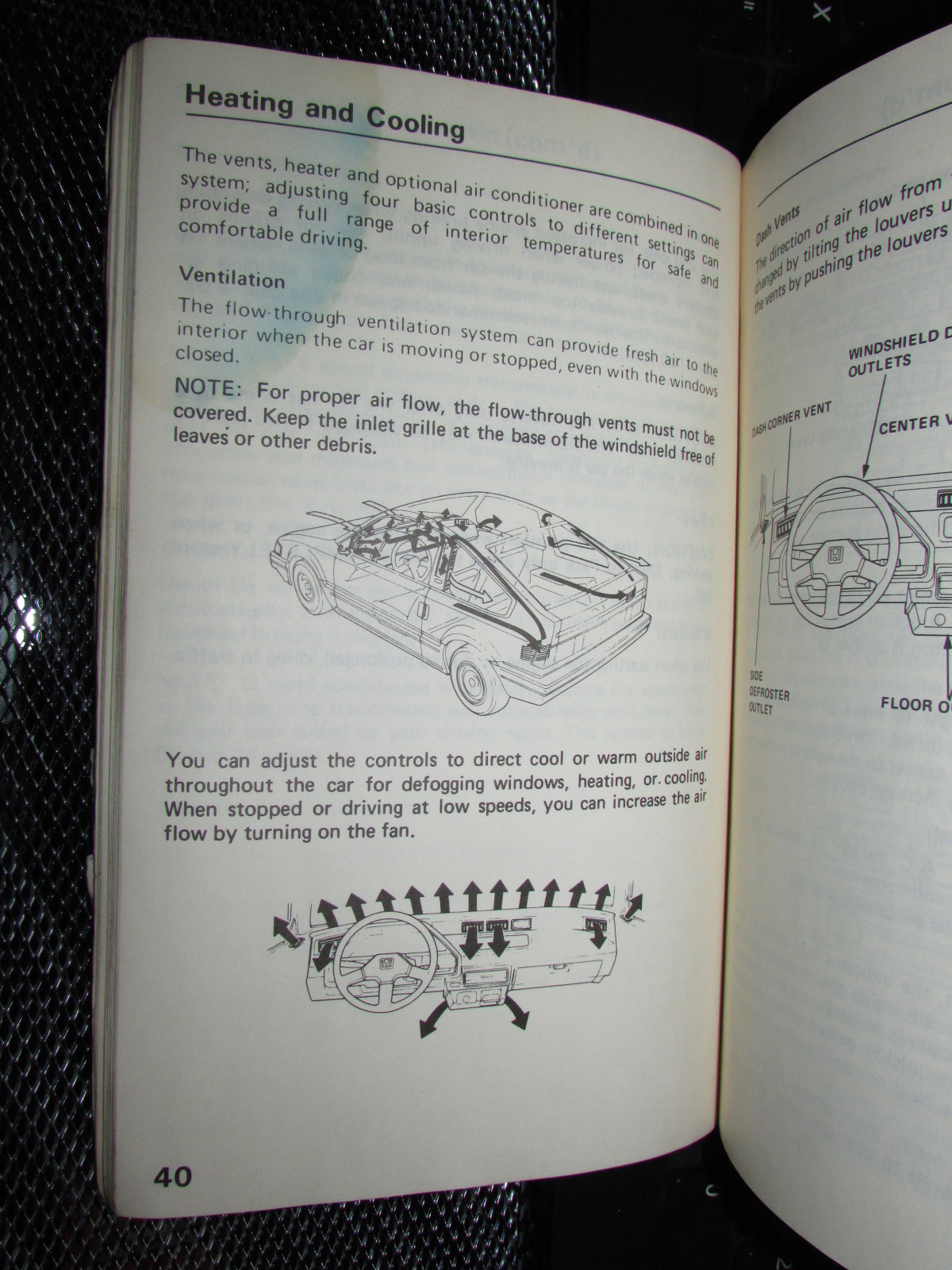 Honda Civic (1986) Owners Manual