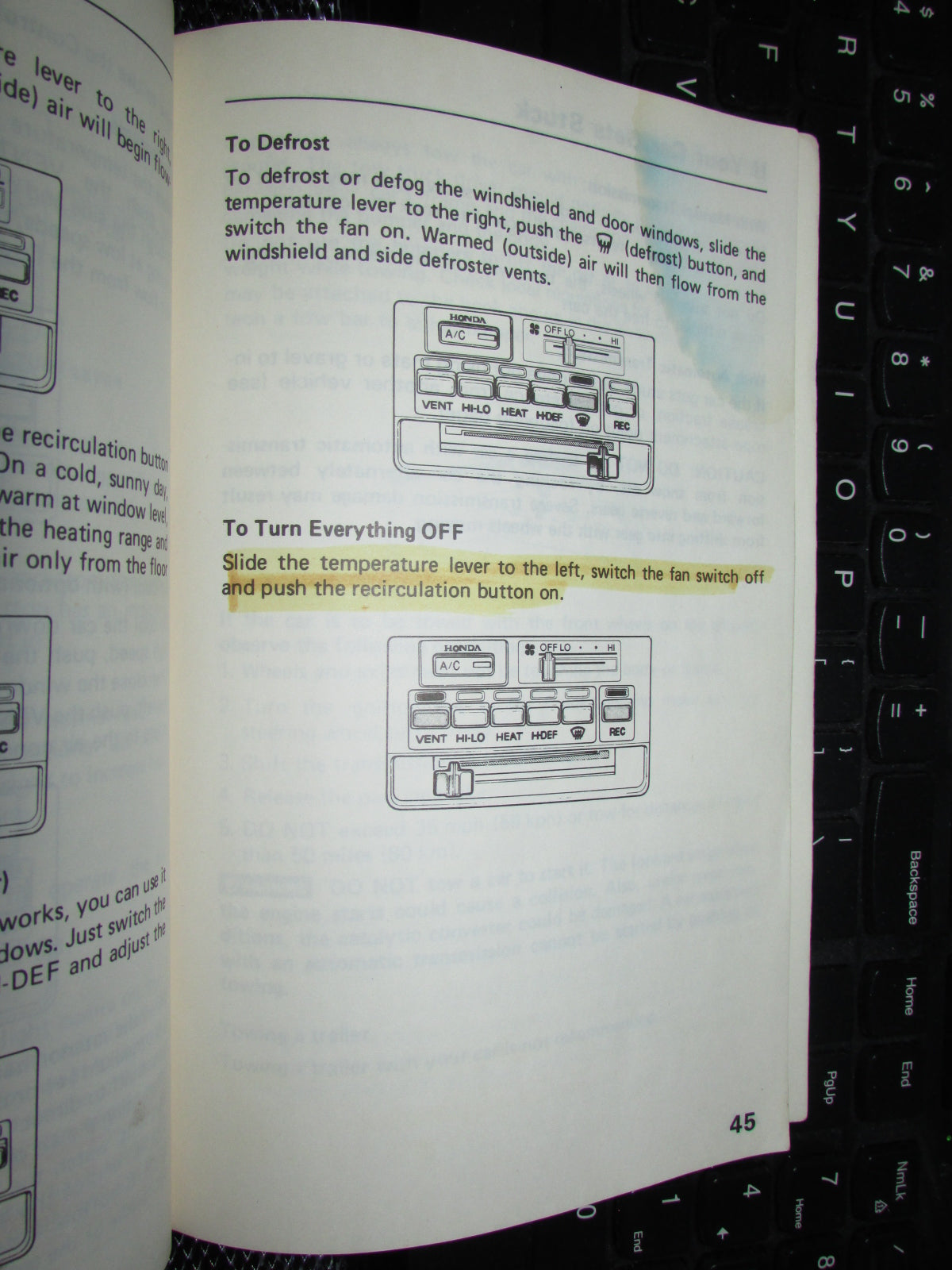 Honda Civic (1986) Owners Manual