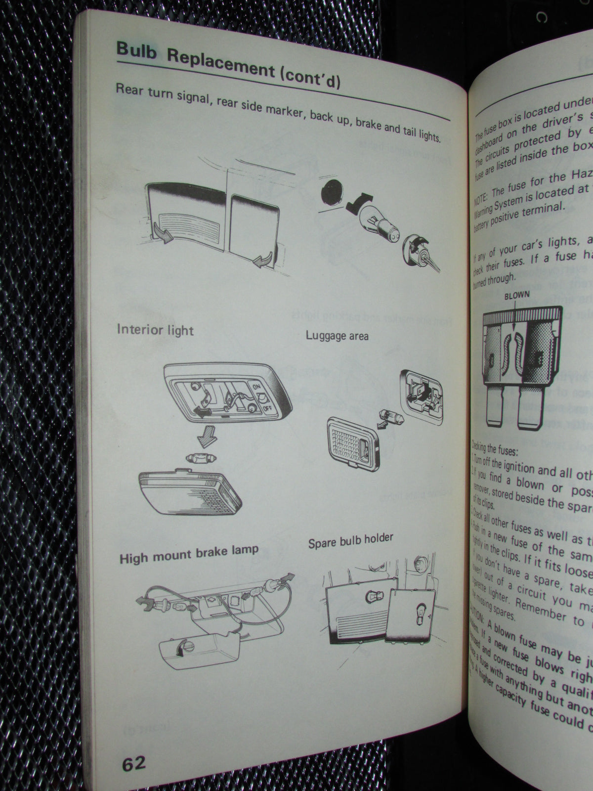 Honda Civic (1986) Owners Manual