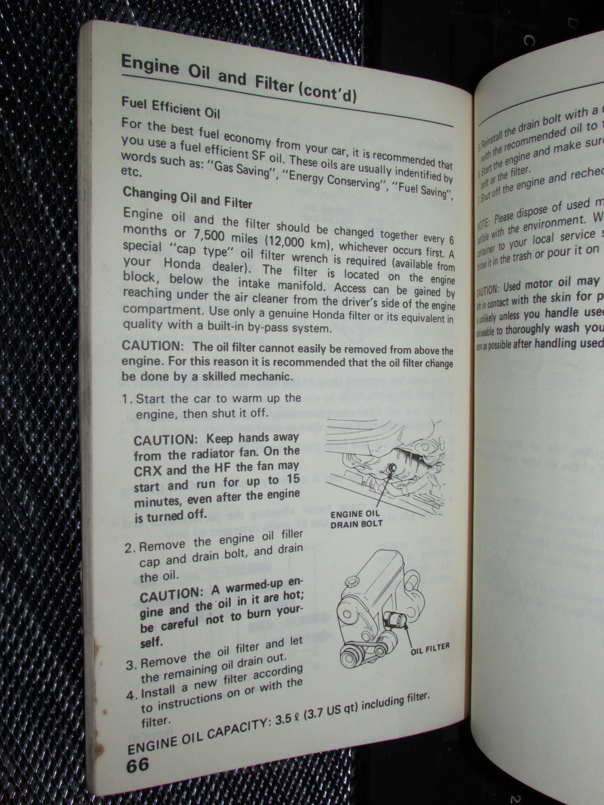 Honda Civic (1986) Owners Manual