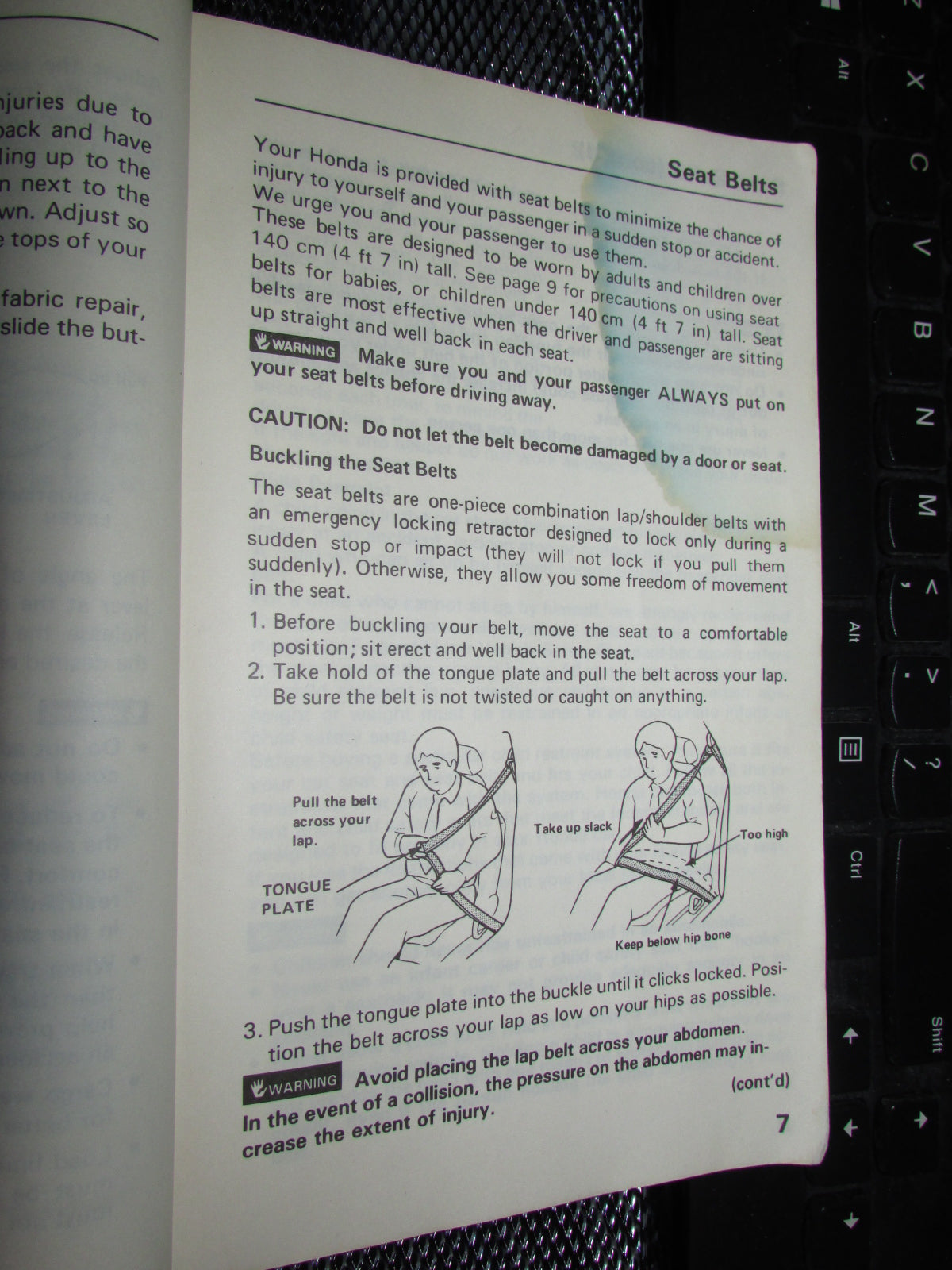 Honda Civic (1986) Owners Manual