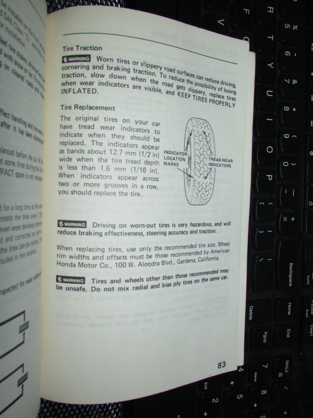 Honda Civic (1986) Owners Manual