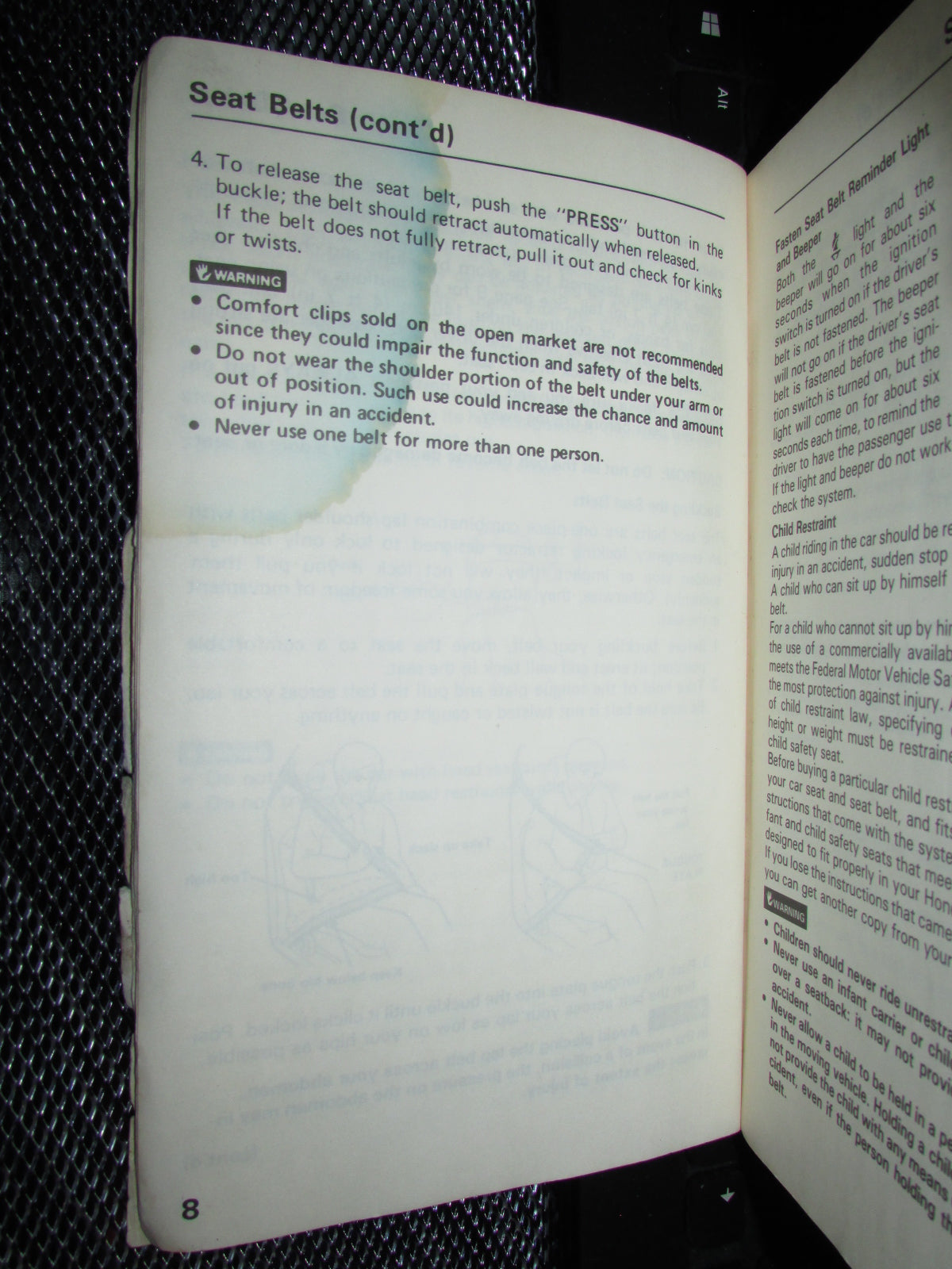 Honda Civic (1986) Owners Manual