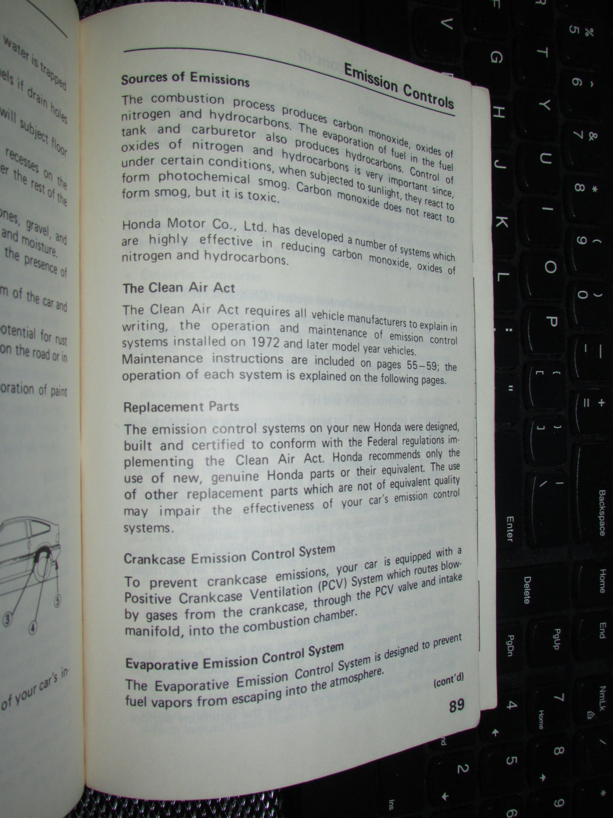 Honda Civic (1986) Owners Manual