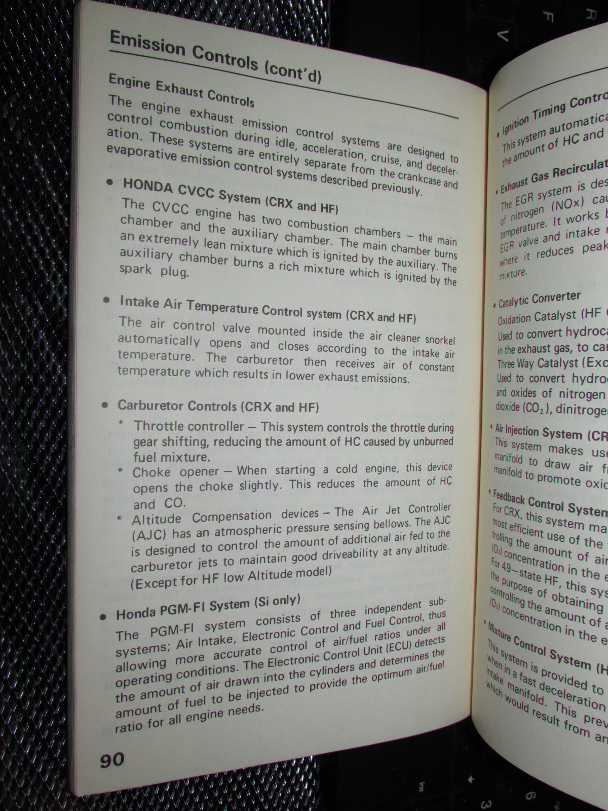 Honda Civic (1986) Owners Manual