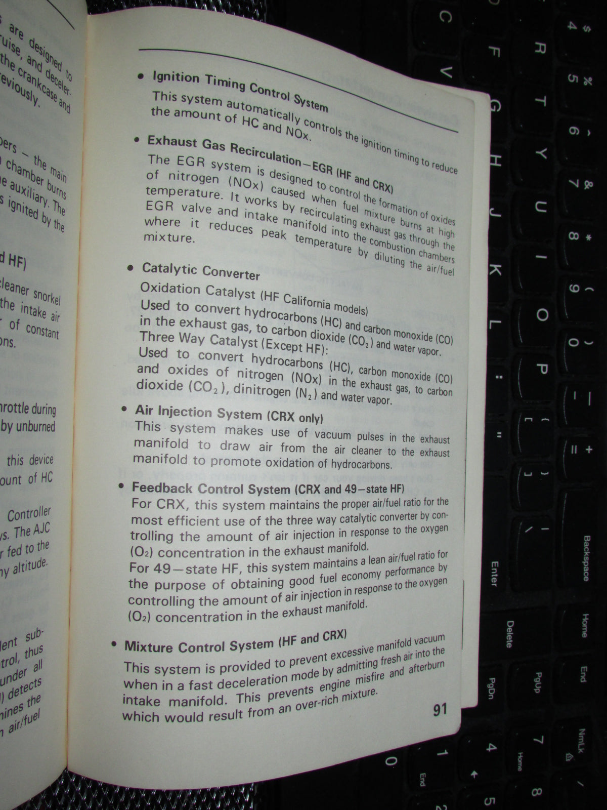 Honda Civic (1986) Owners Manual
