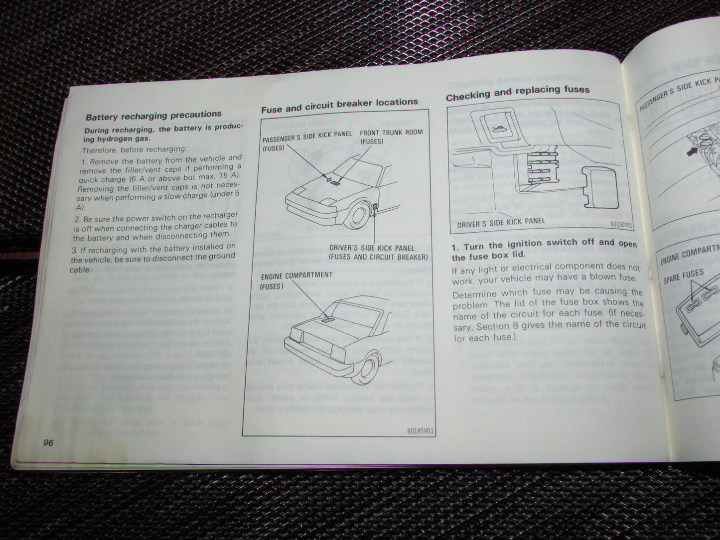 Toyota MR2 (1986) Owners Manual