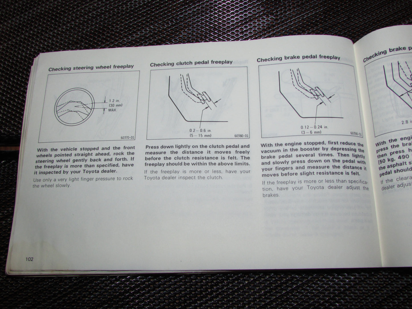 Toyota MR2 (1986) Owners Manual