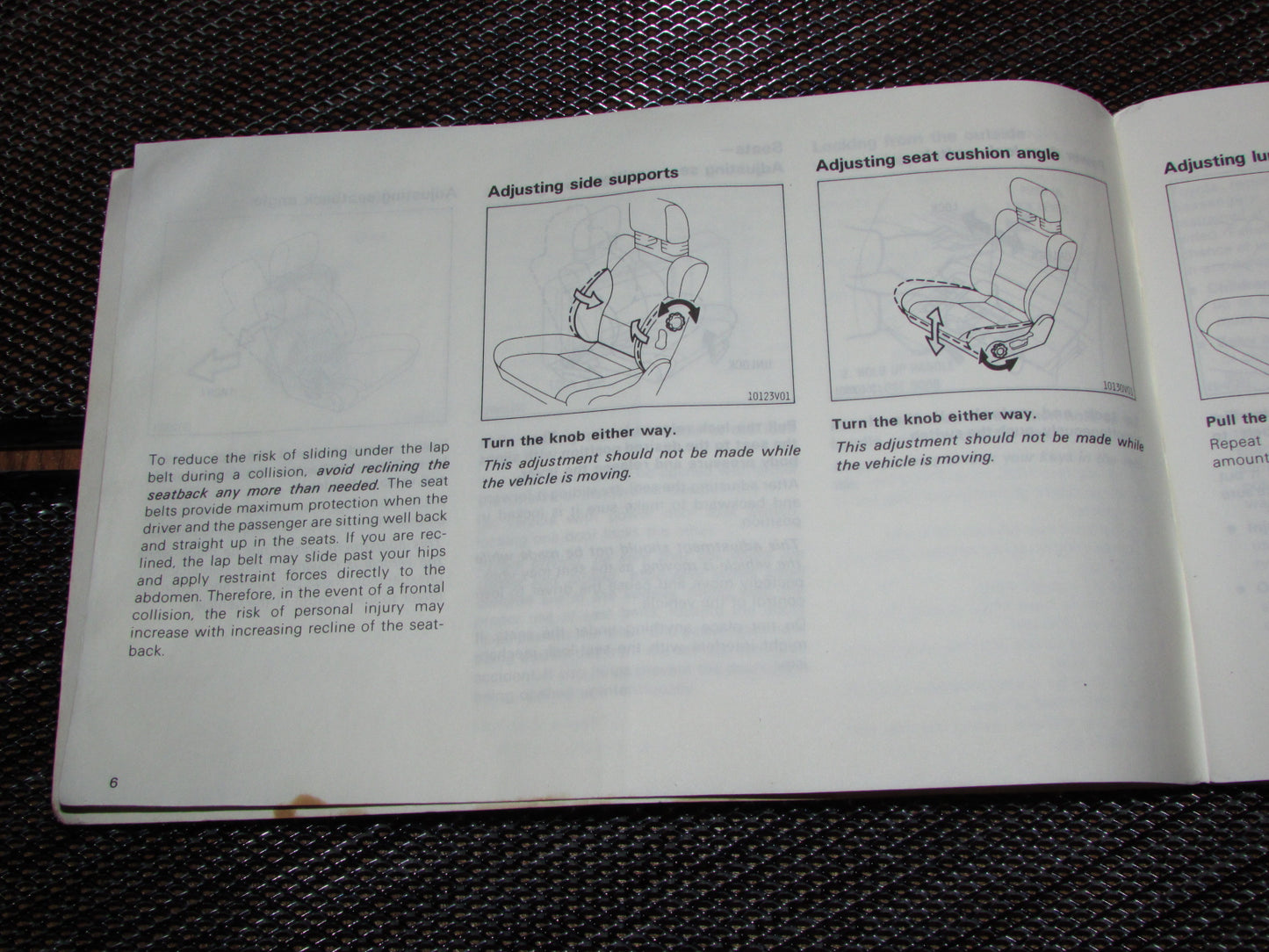 Toyota MR2 (1986) Owners Manual