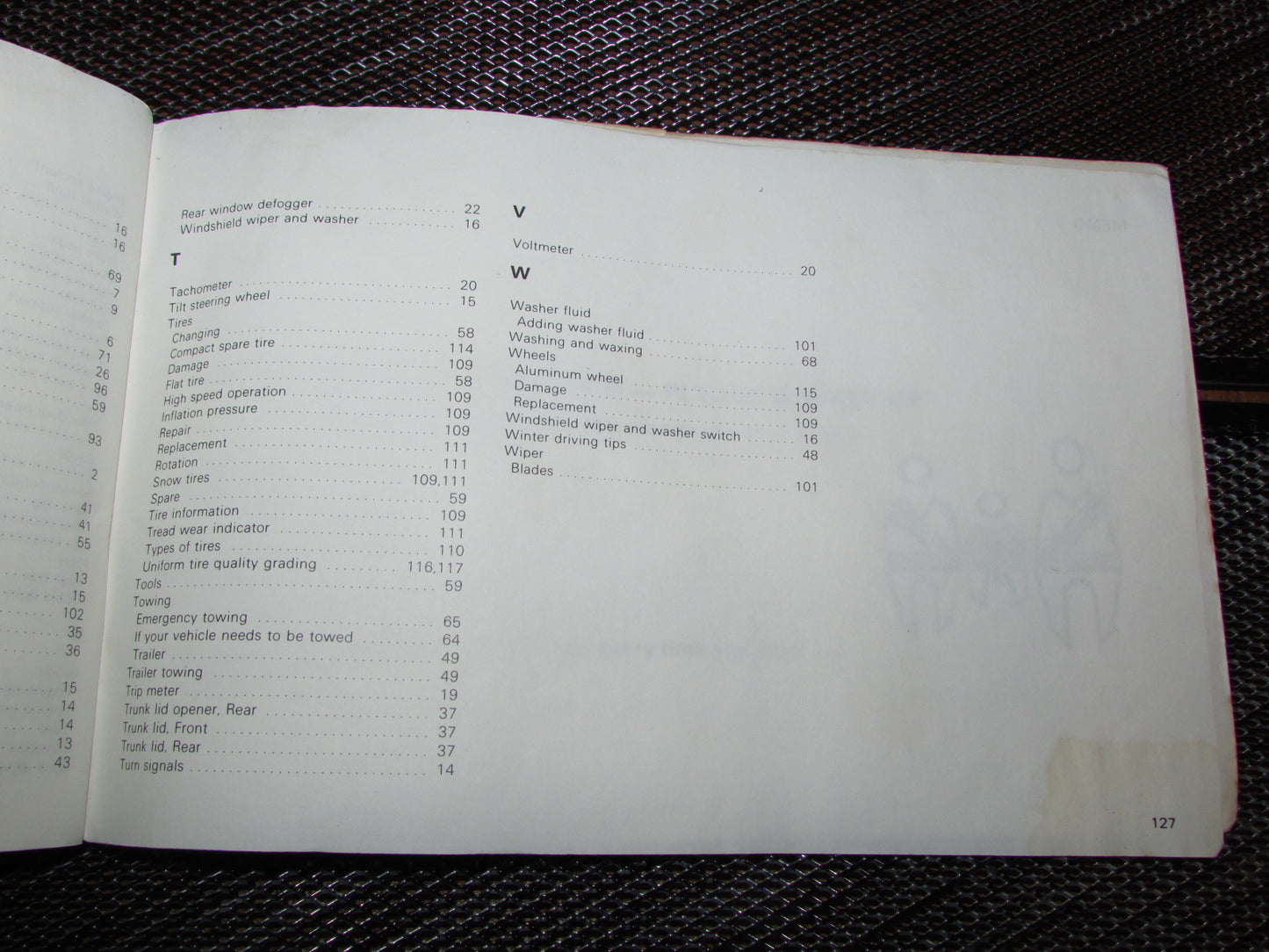 Toyota MR2 (1986) Owners Manual