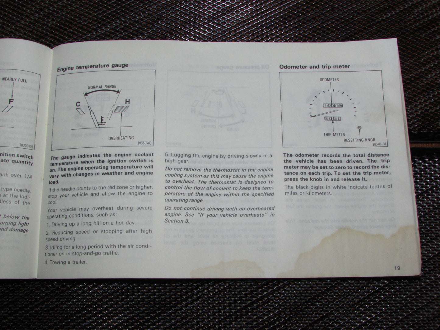 Toyota MR2 (1986) Owners Manual