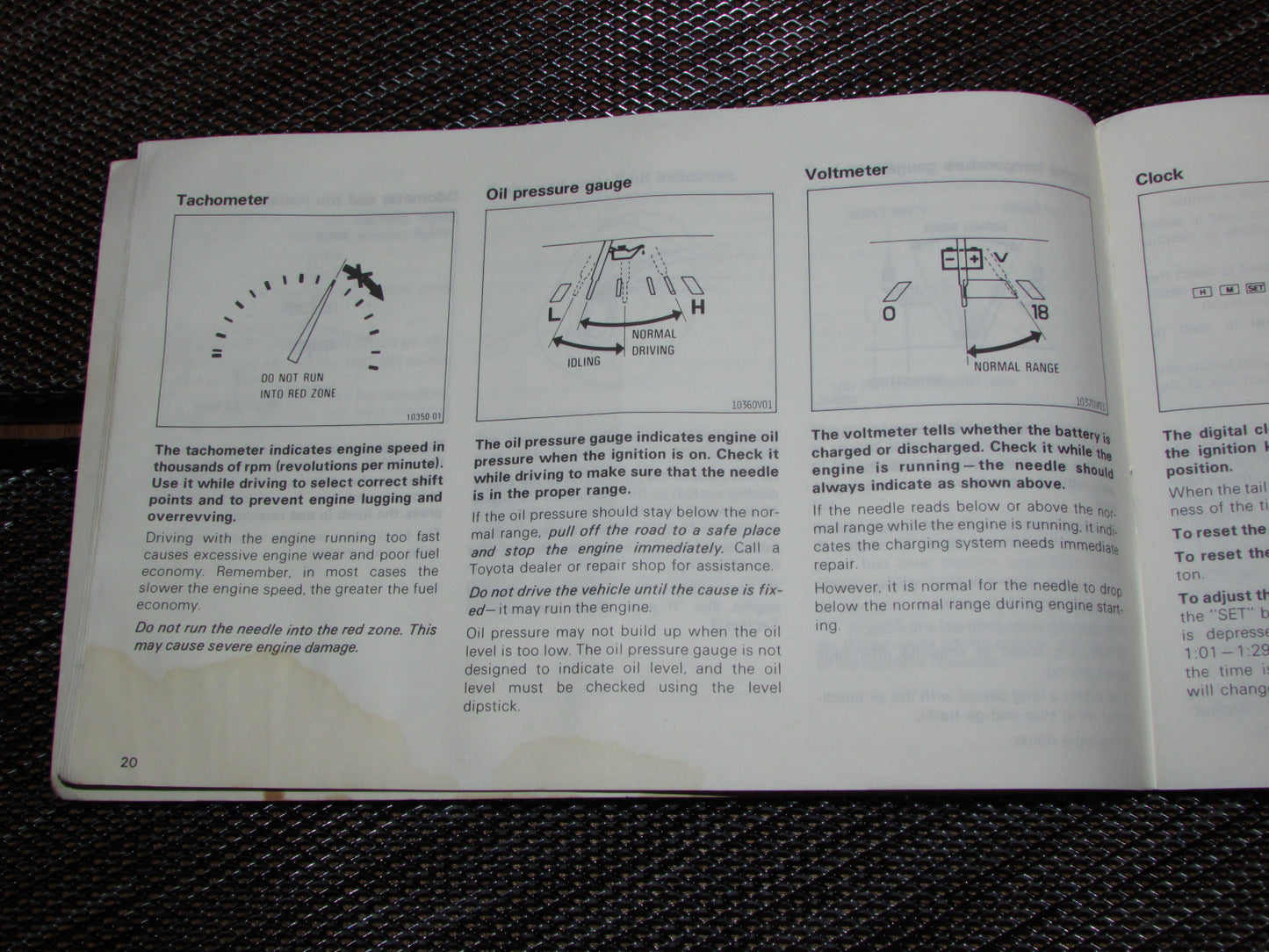 Toyota MR2 (1986) Owners Manual