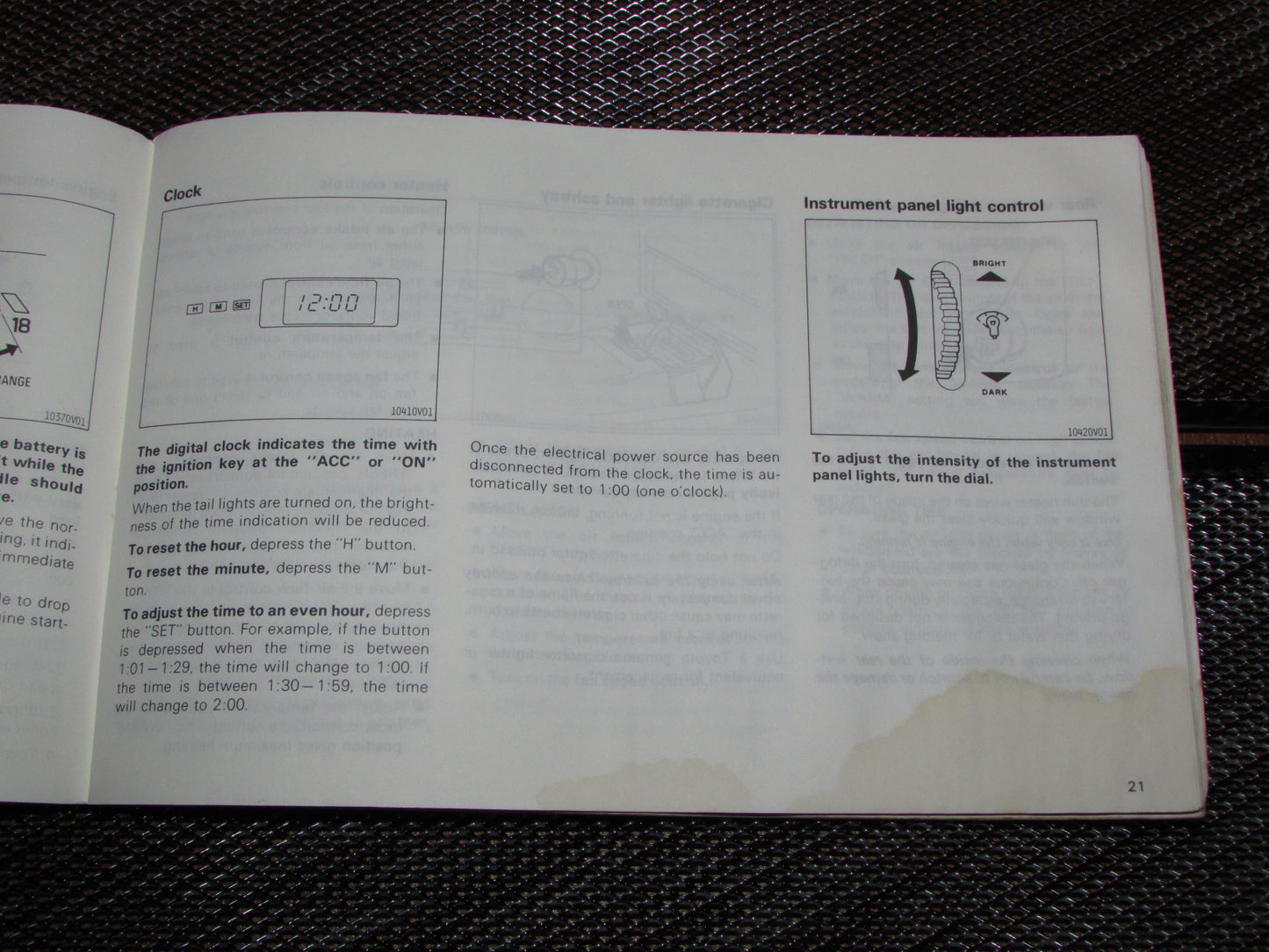 Toyota MR2 (1986) Owners Manual