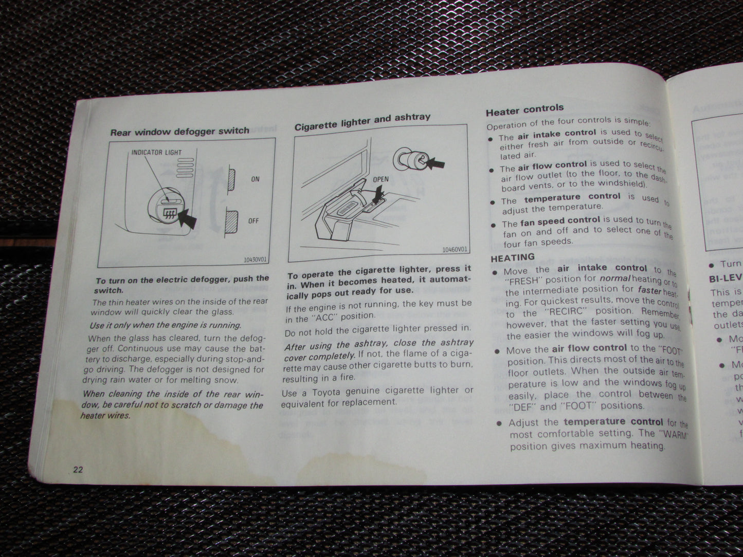 Toyota MR2 (1986) Owners Manual