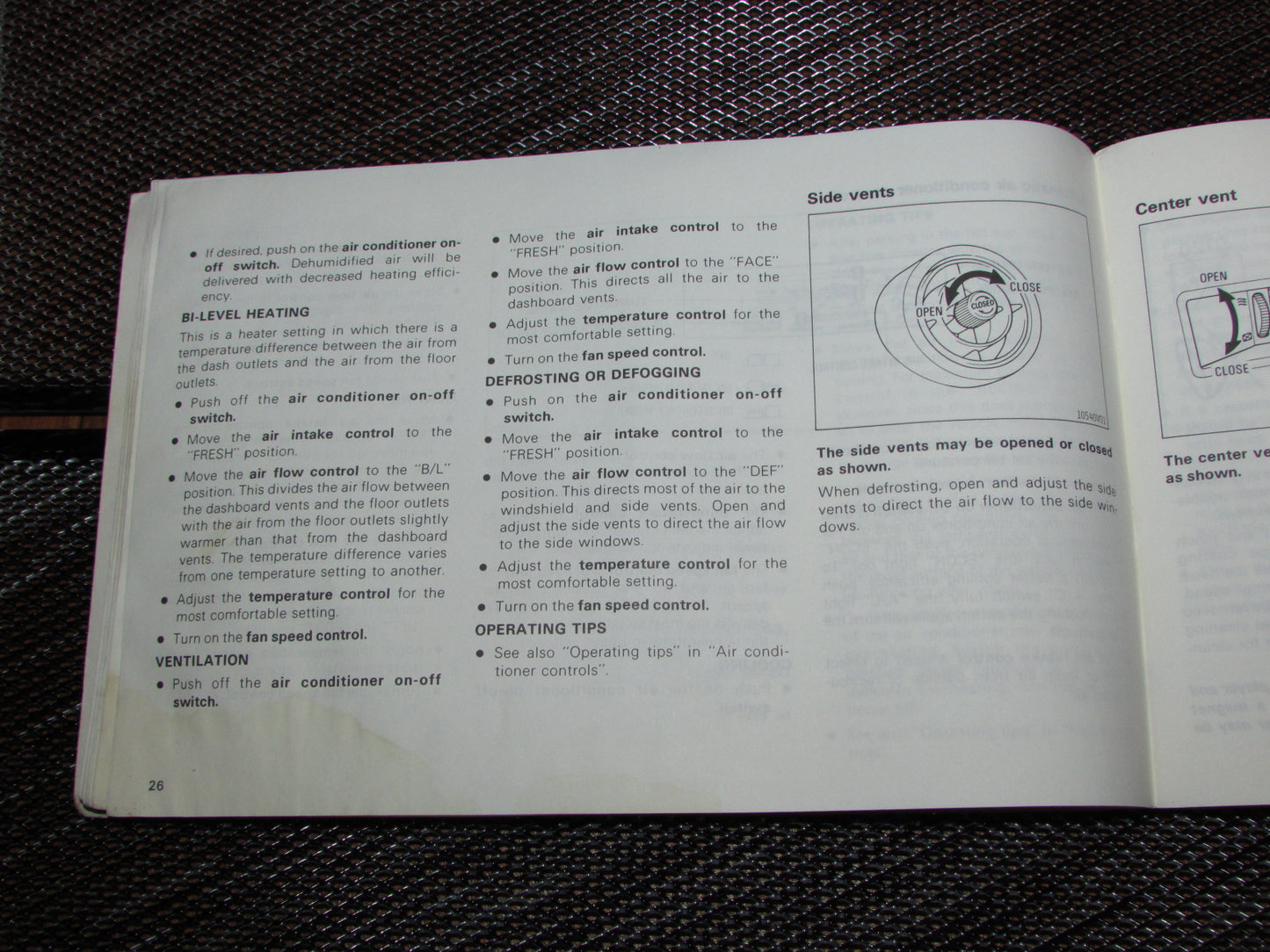 Toyota MR2 (1986) Owners Manual