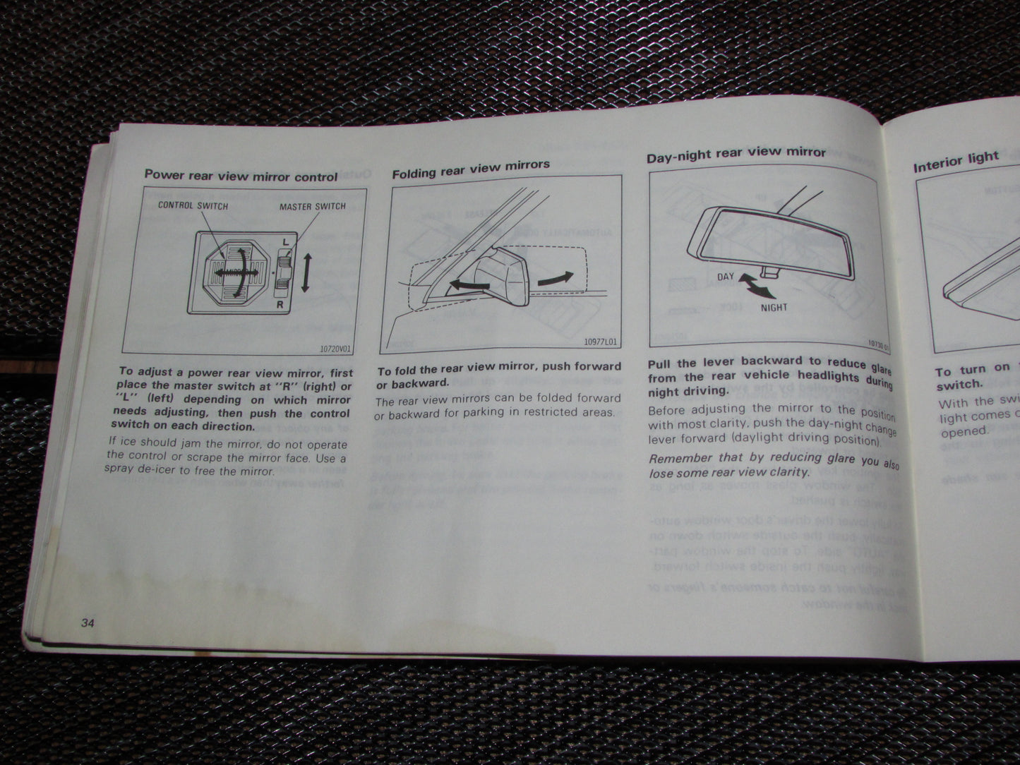 Toyota MR2 (1986) Owners Manual