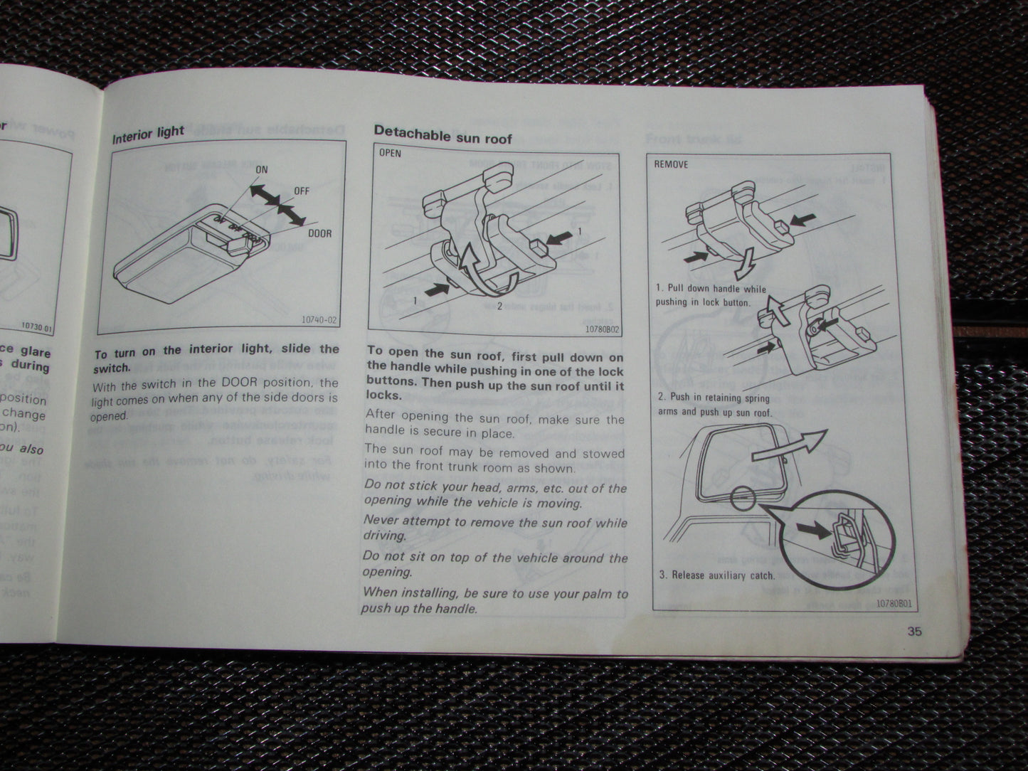 Toyota MR2 (1986) Owners Manual