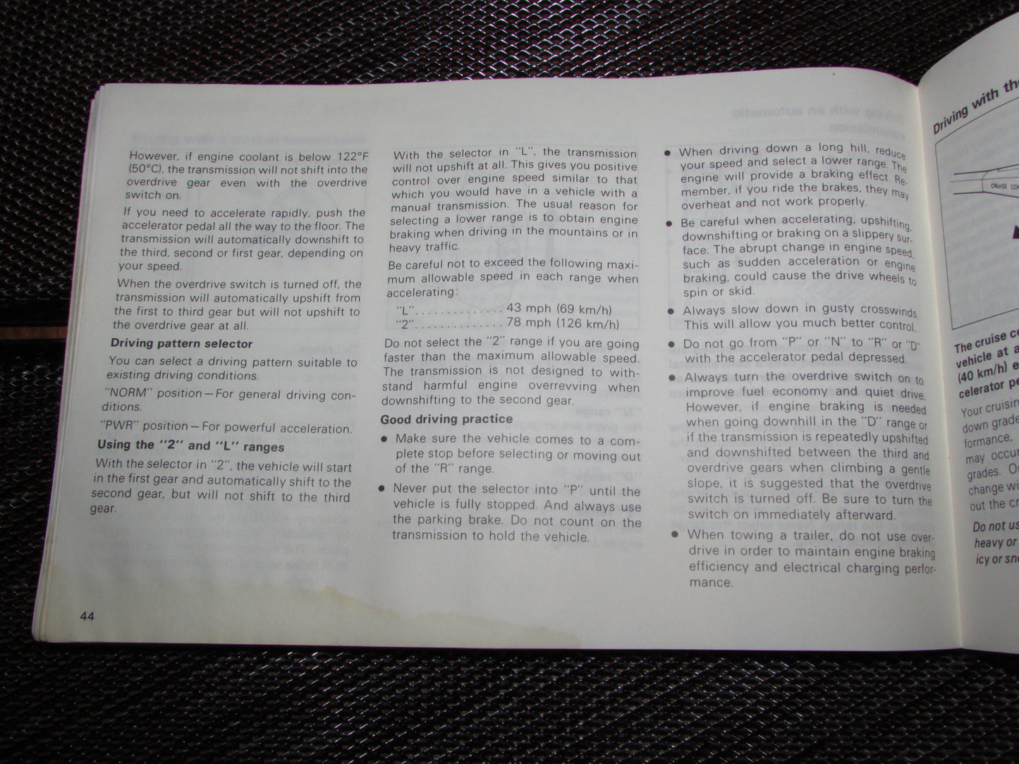 Toyota MR2 (1986) Owners Manual