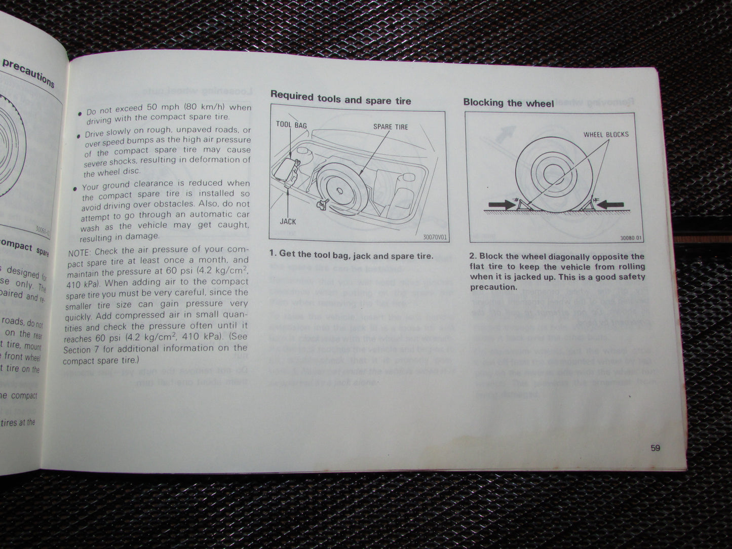 Toyota MR2 (1986) Owners Manual