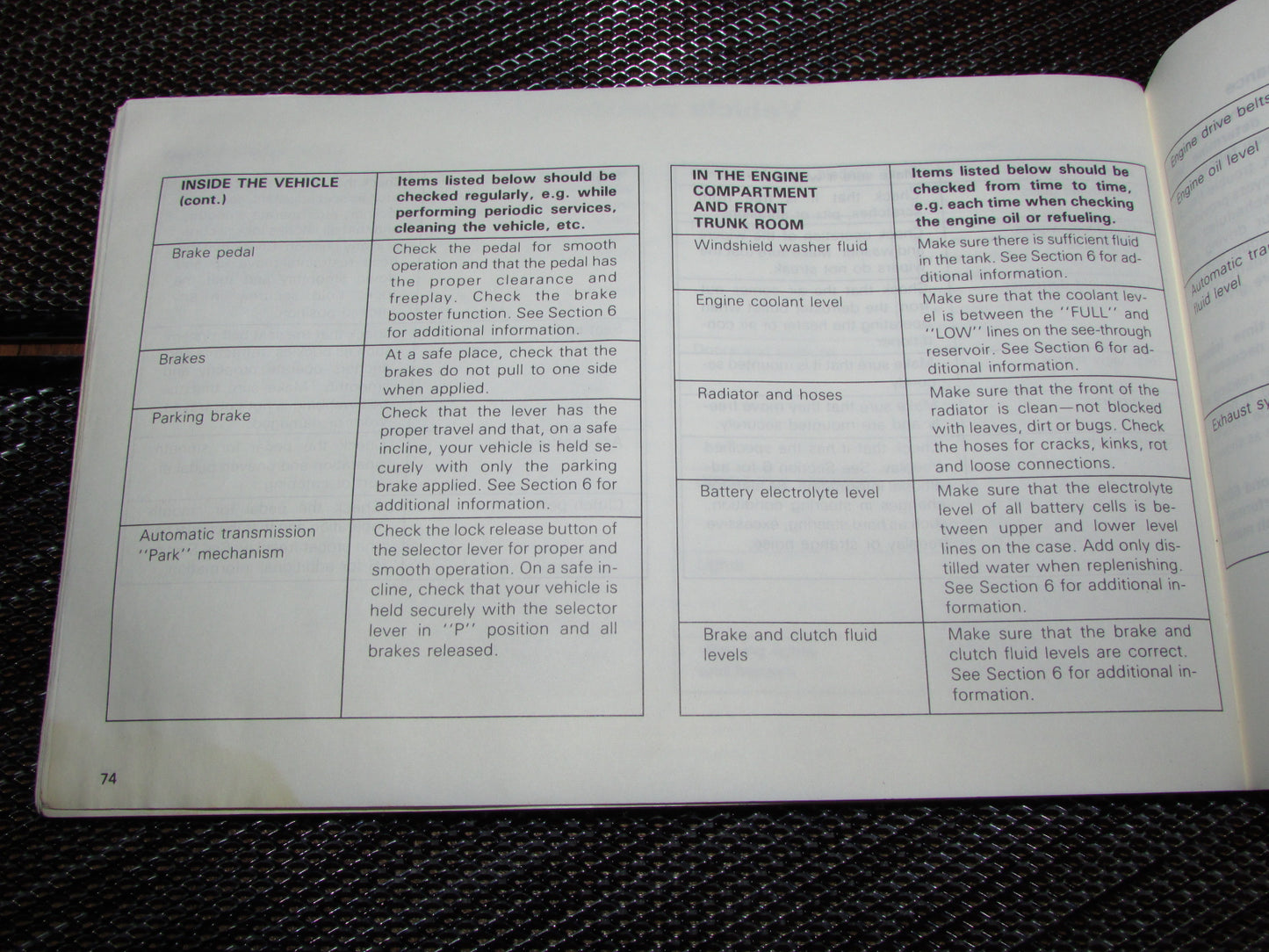 Toyota MR2 (1986) Owners Manual