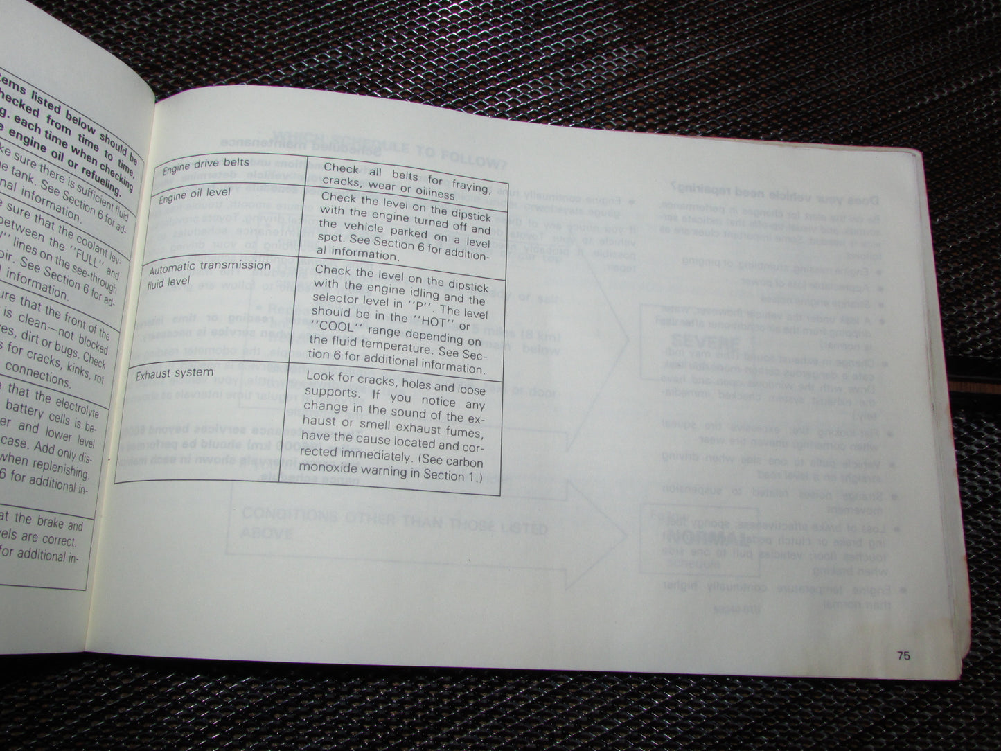 Toyota MR2 (1986) Owners Manual