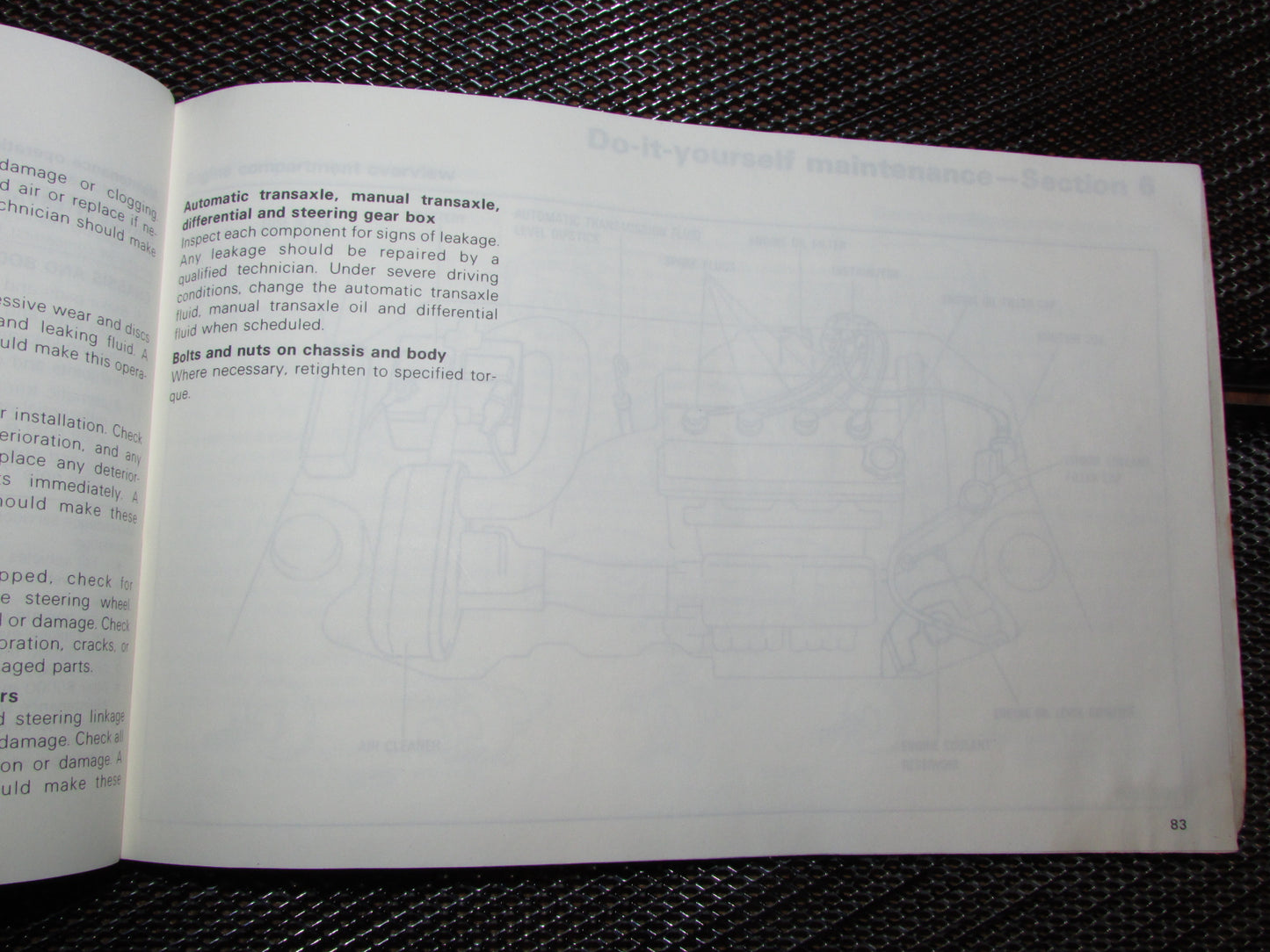 Toyota MR2 (1986) Owners Manual