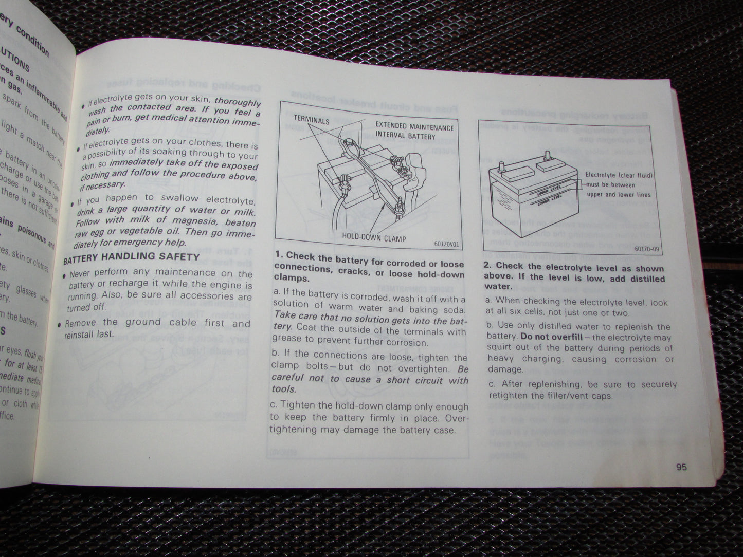 Toyota MR2 (1986) Owners Manual