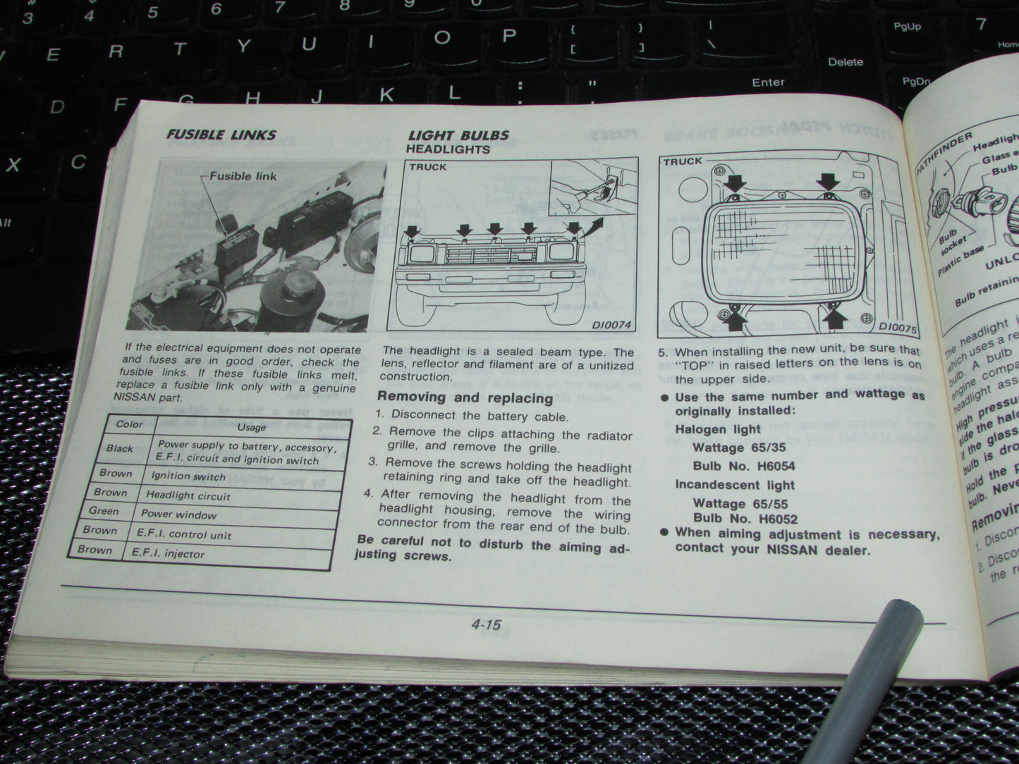 Nissan Pathfinder (1987) Owners Manual