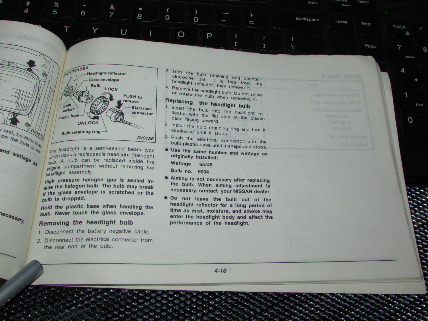 Nissan Pathfinder (1987) Owners Manual