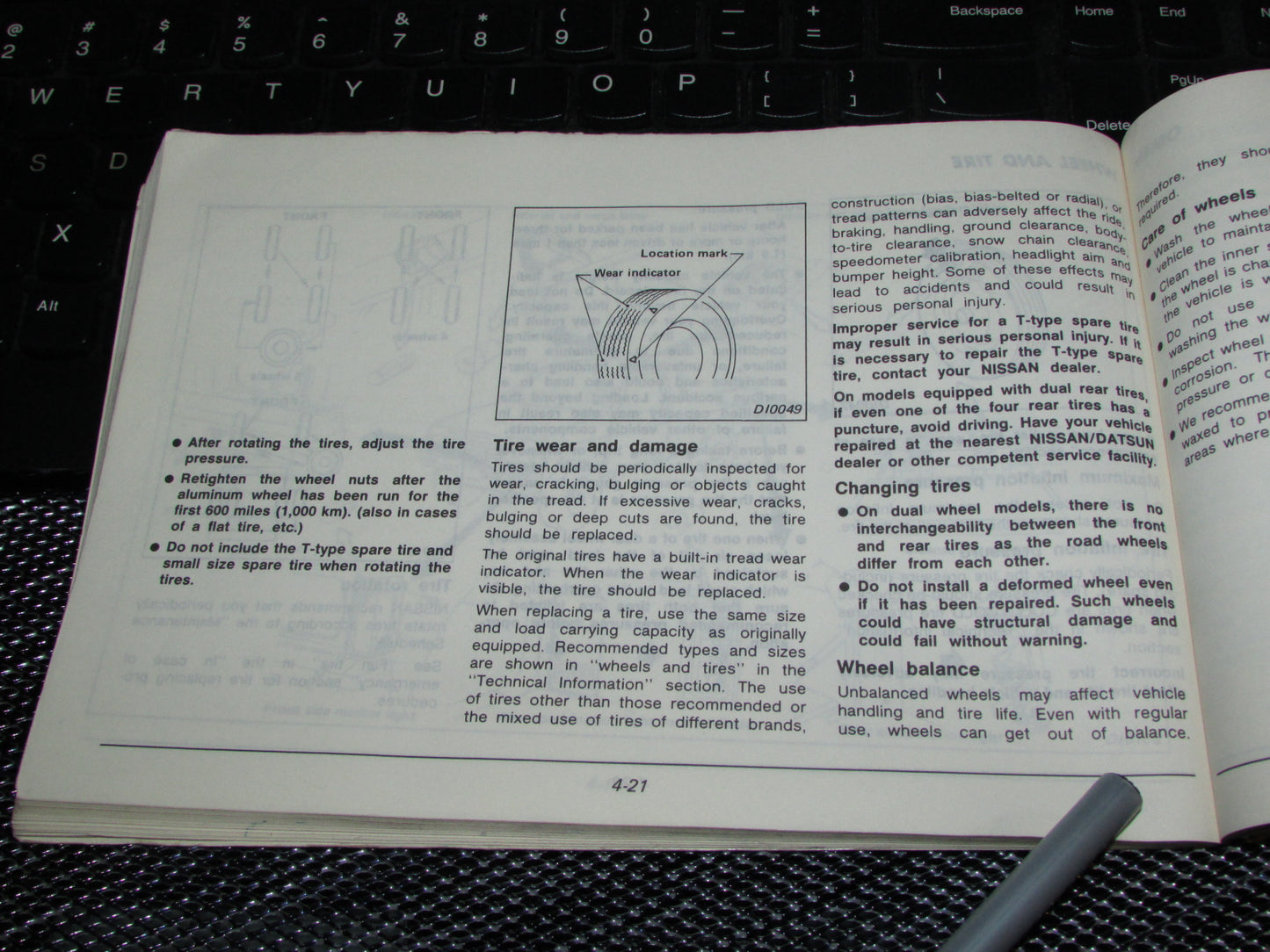 Nissan Pathfinder (1987) Owners Manual