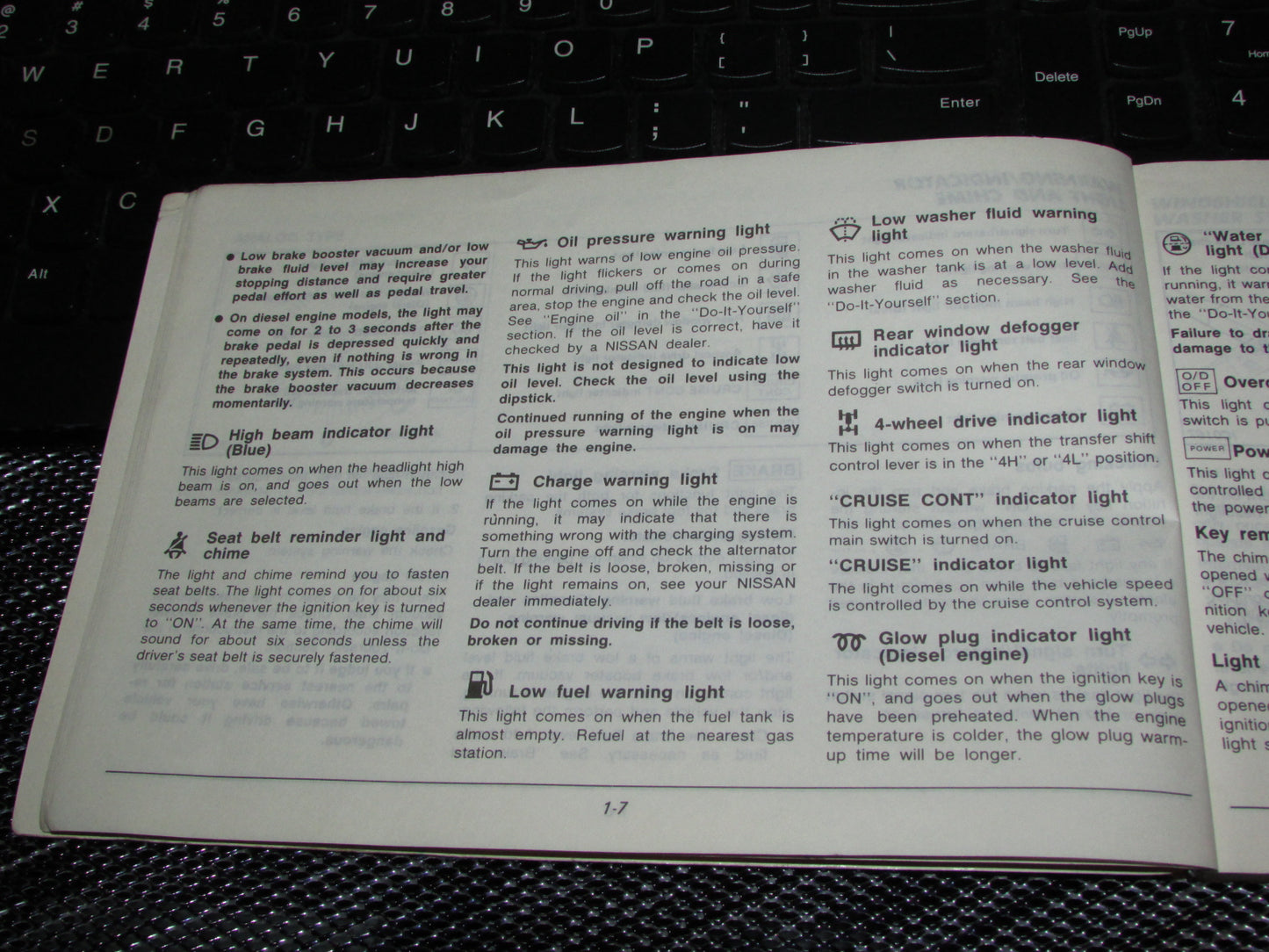 Nissan Pathfinder (1987) Owners Manual