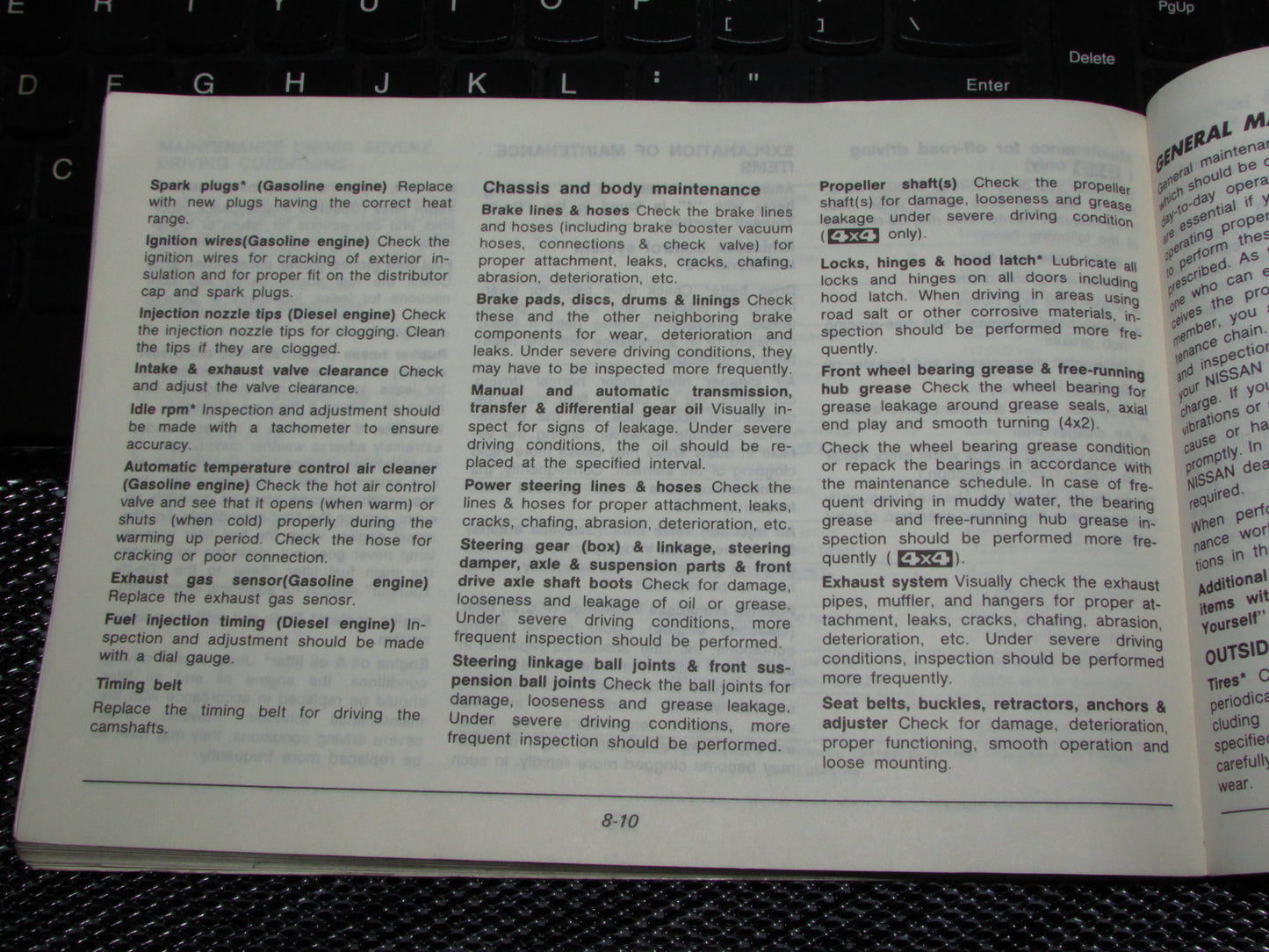 Nissan Pathfinder (1987) Owners Manual