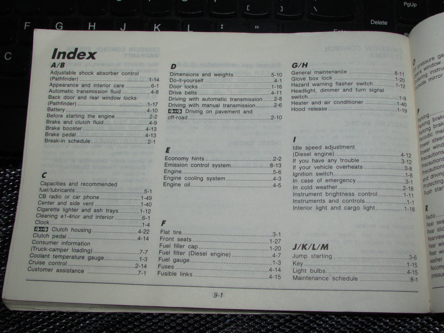 Nissan Pathfinder (1987) Owners Manual