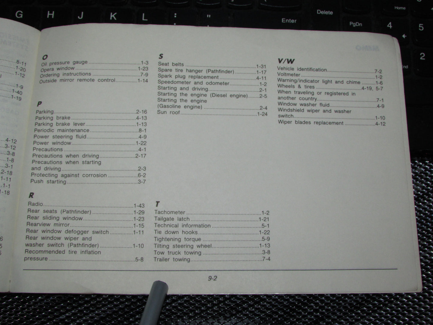 Nissan Pathfinder (1987) Owners Manual