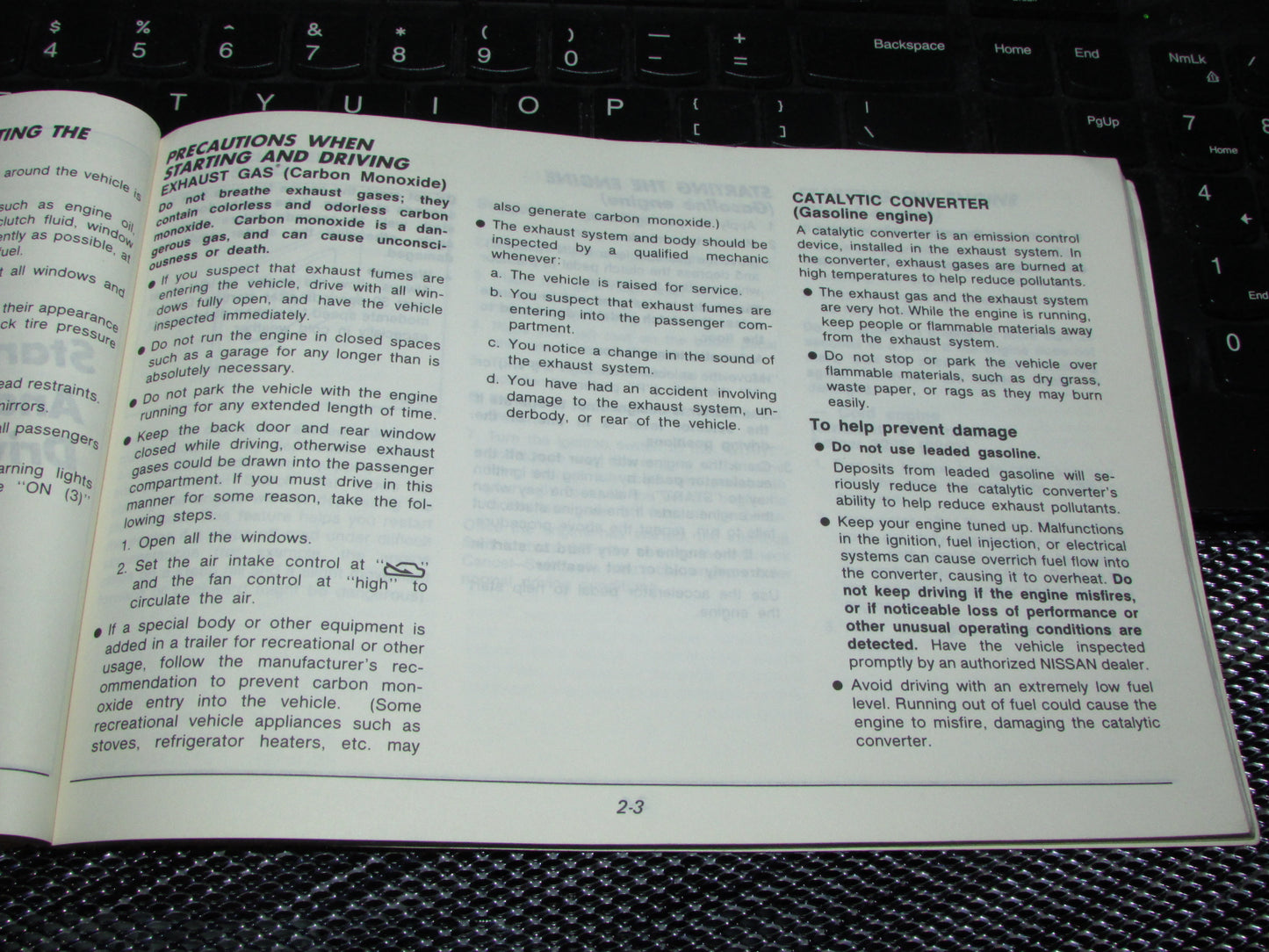 Nissan Pathfinder (1987) Owners Manual