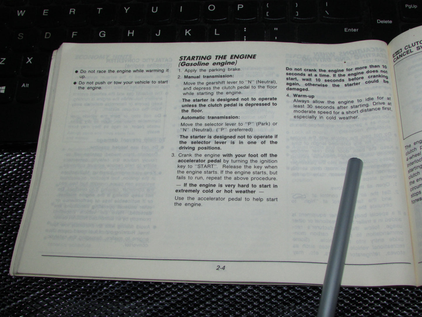 Nissan Pathfinder (1987) Owners Manual