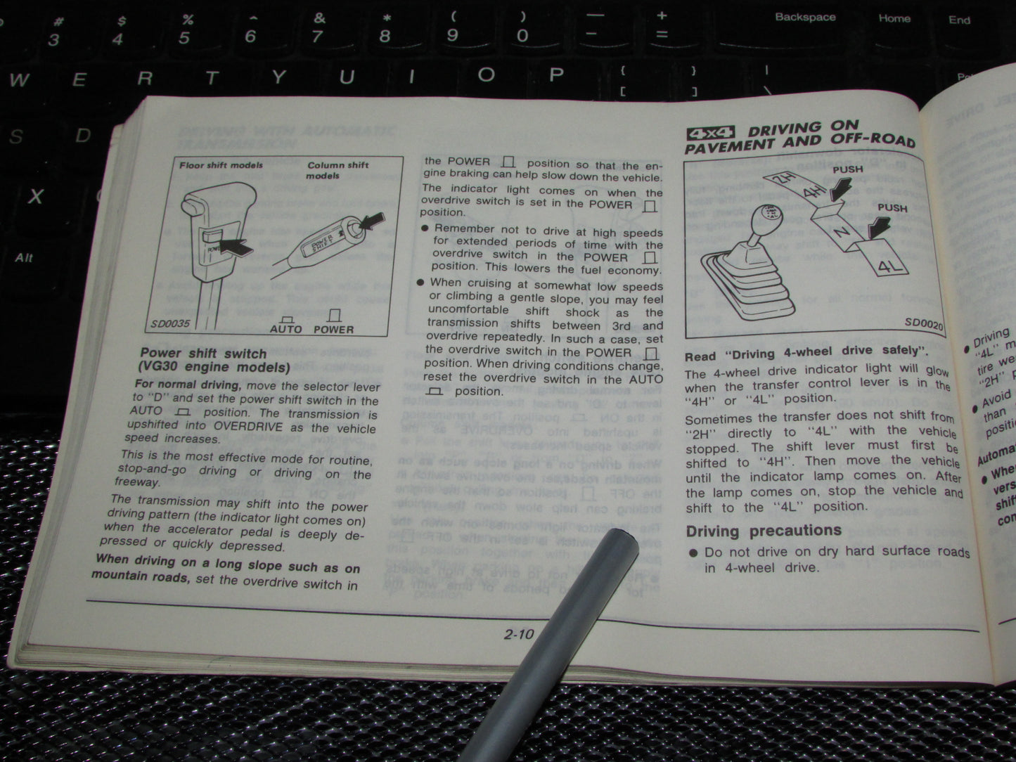 Nissan Pathfinder (1987) Owners Manual