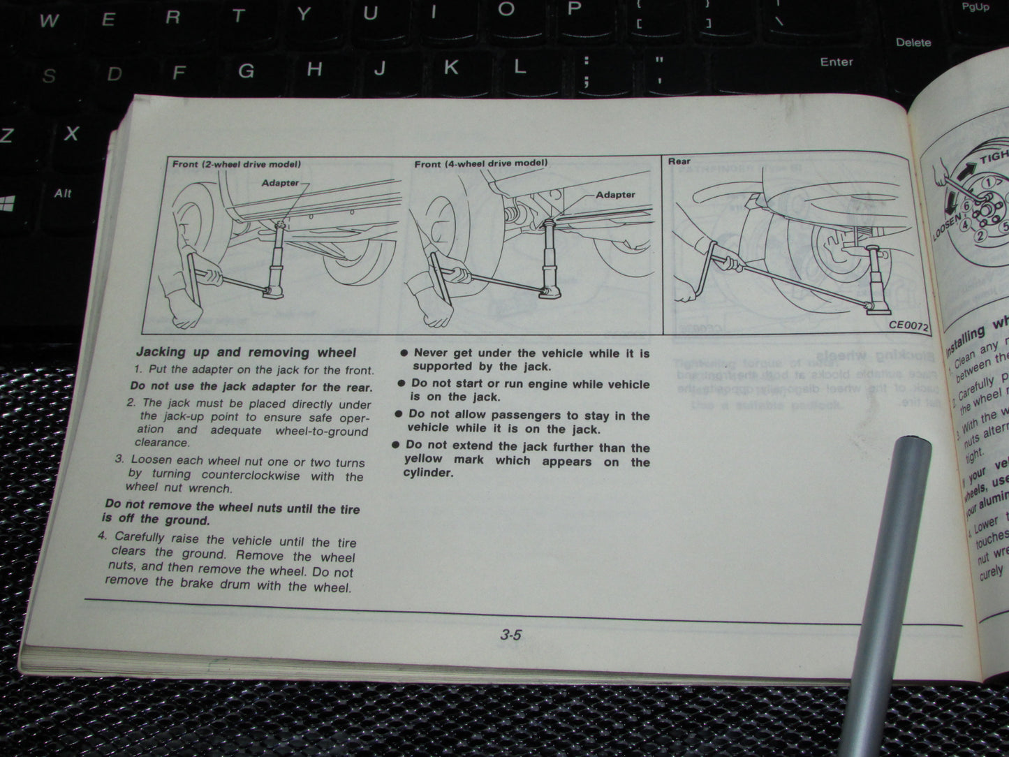 Nissan Pathfinder (1987) Owners Manual
